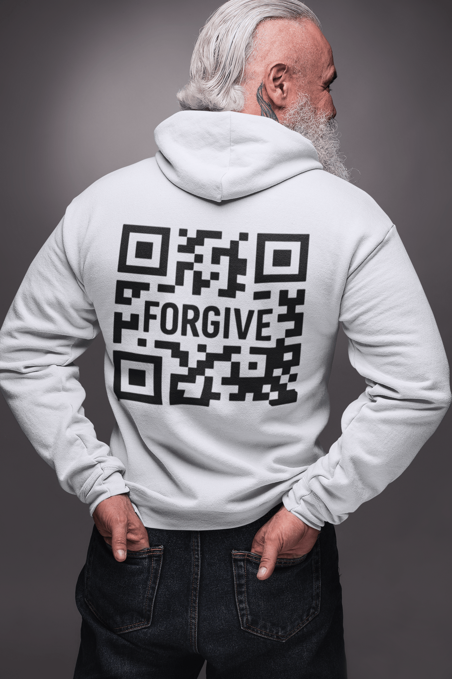 JKFstylez Hoodie Forgive QR Code Unisex Hoodie TRS