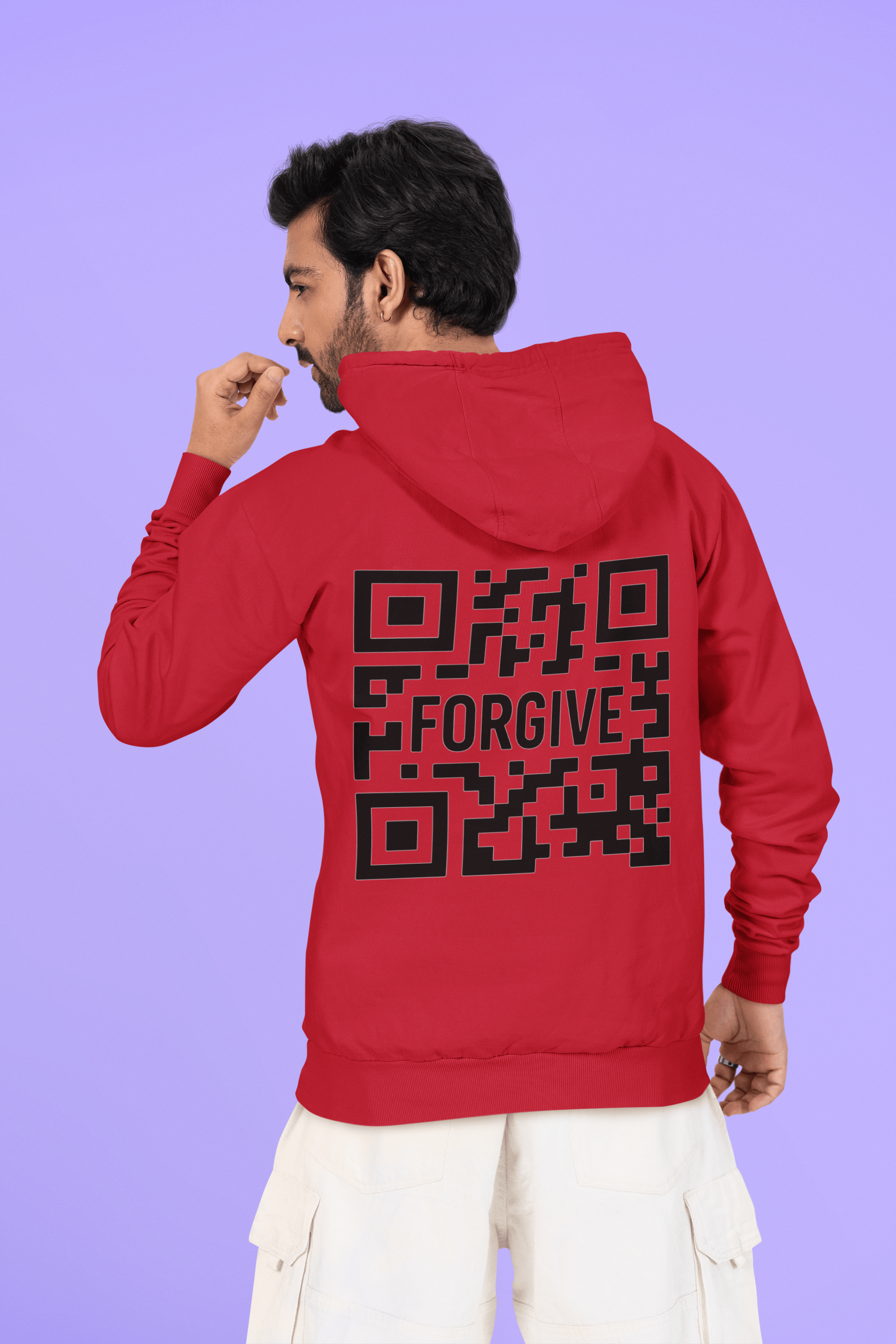 JKFstylez Hoodie Forgive QR Code Unisex Hoodie TRS