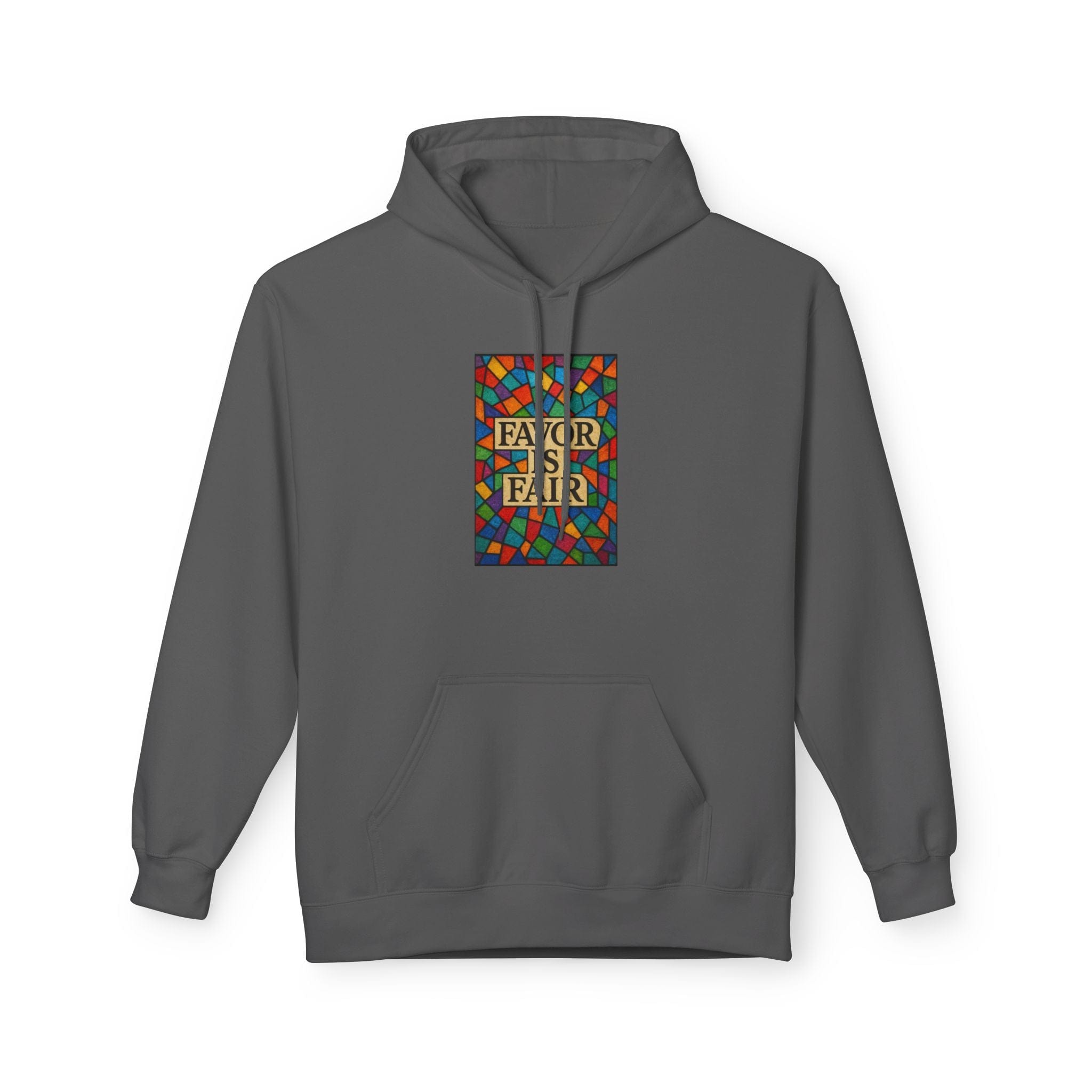 JKFstylez Hoodie S / Charcoal United Stained Glass Favor Is Fair Hoodie, Unisex Fashion Sweatshirt
