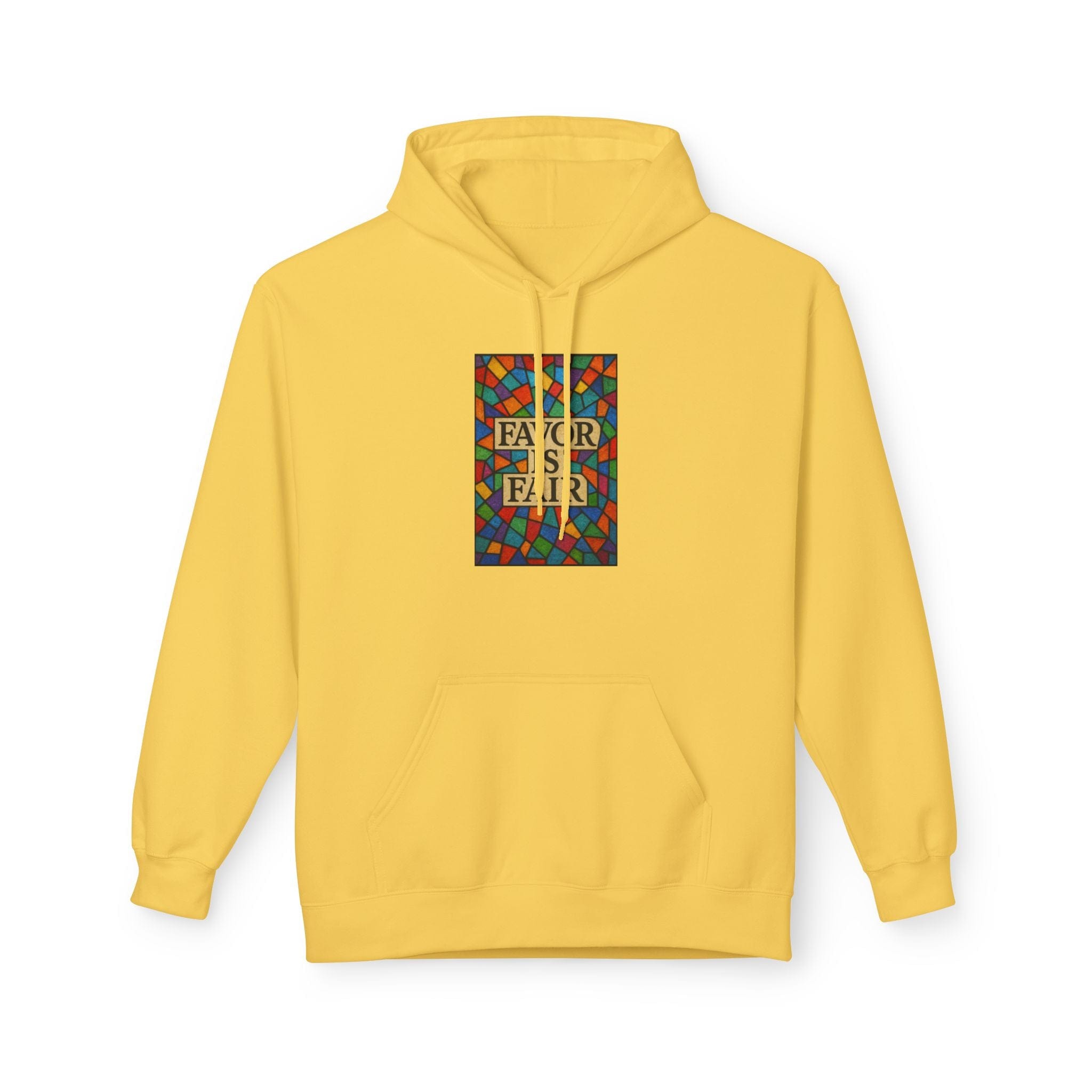 JKFstylez Hoodie S / Daisy United Stained Glass Favor Is Fair Hoodie, Unisex Fashion Sweatshirt