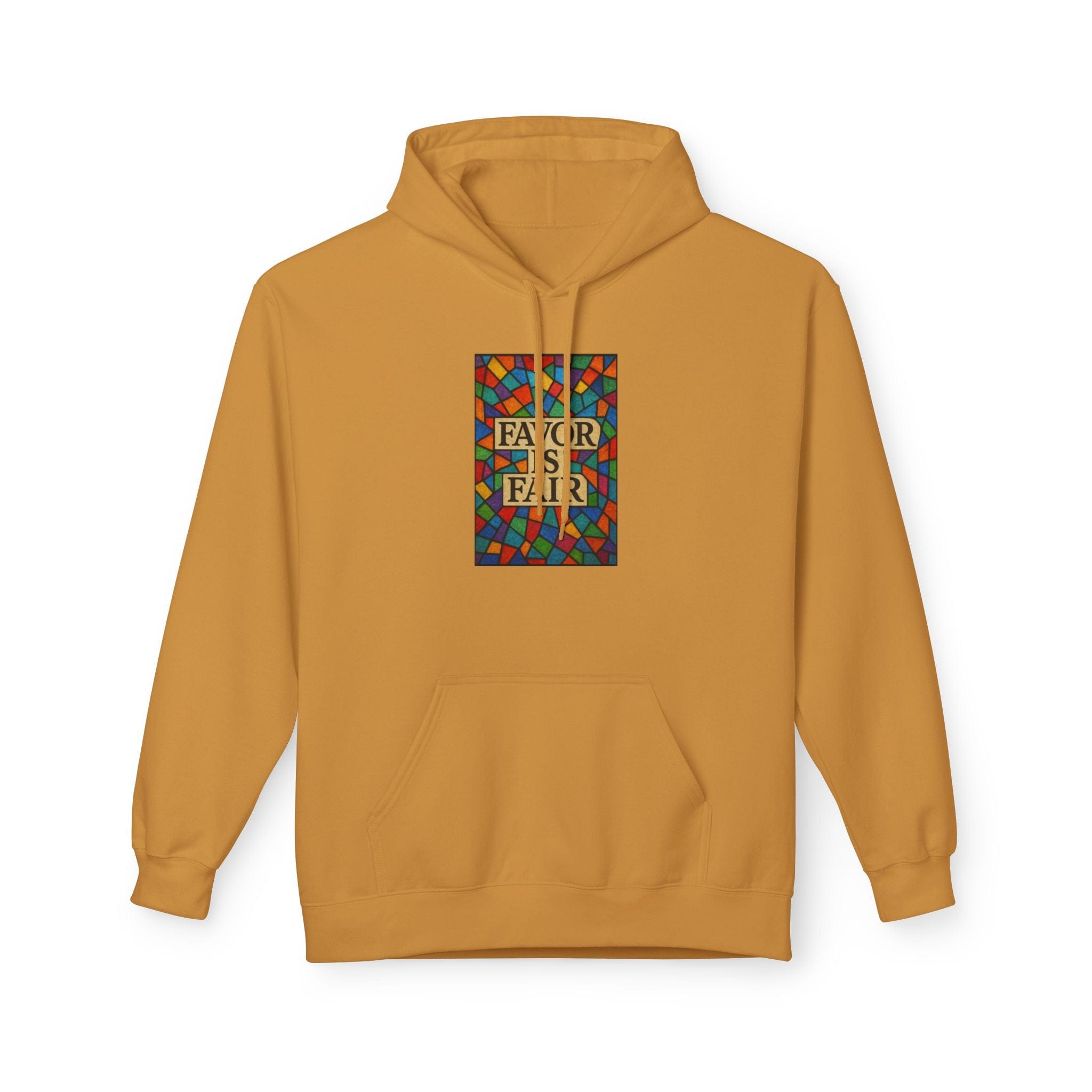 JKFstylez Hoodie S / Mustard United Stained Glass Favor Is Fair Hoodie, Unisex Fashion Sweatshirt