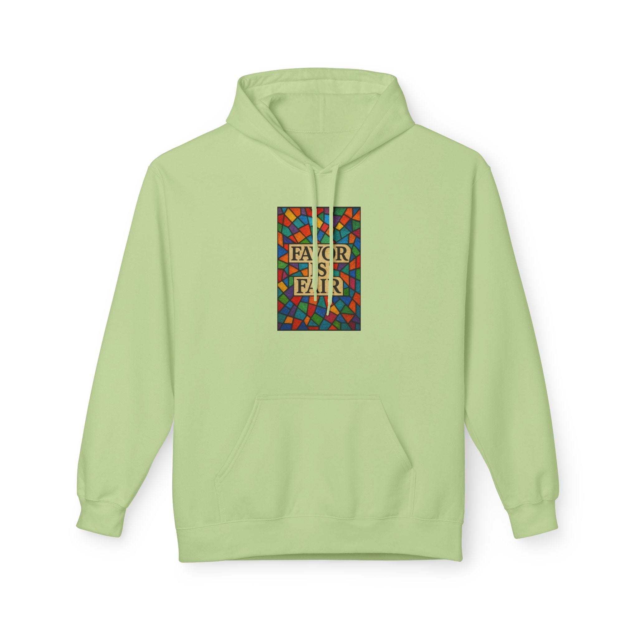 JKFstylez Hoodie S / Pistachio United Stained Glass Favor Is Fair Hoodie, Unisex Fashion Sweatshirt