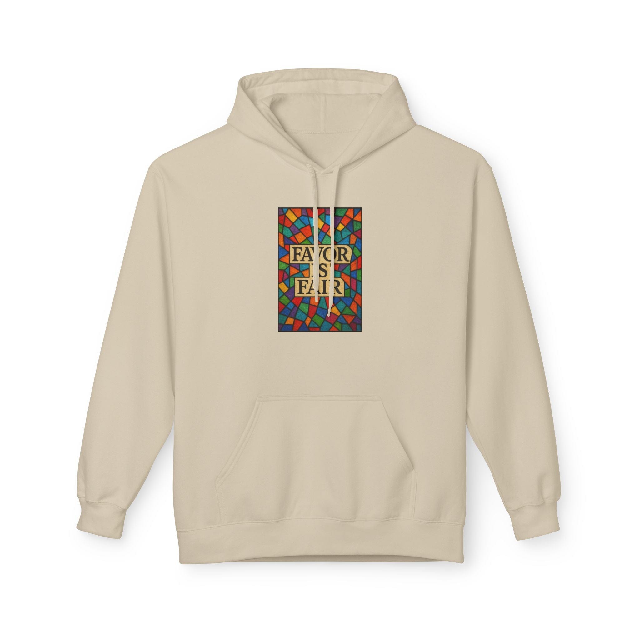 JKFstylez Hoodie S / Sand United Stained Glass Favor Is Fair Hoodie, Unisex Fashion Sweatshirt