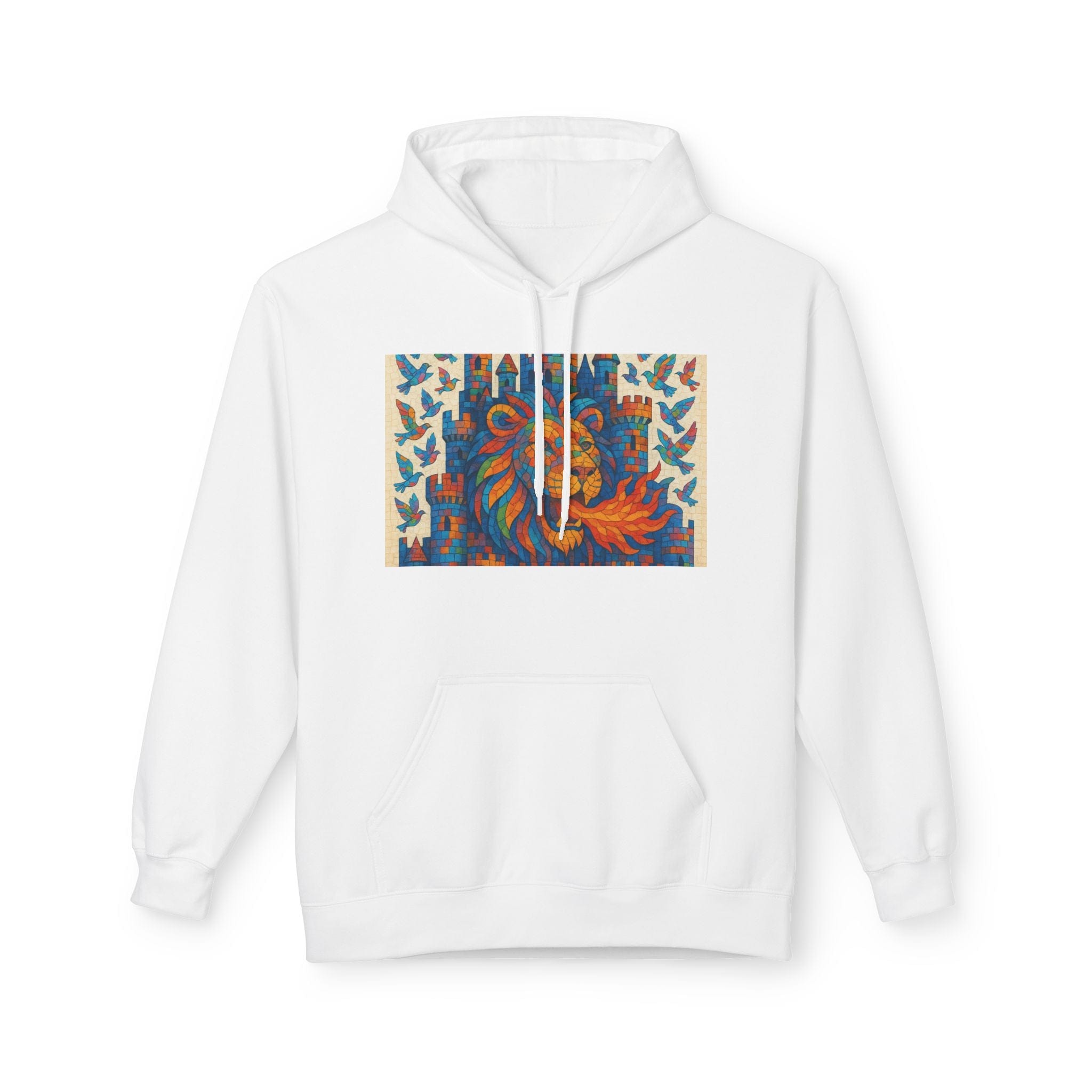 JKFstylez Hoodie S / White Unisex Lion of Judah Fleece Hoodie