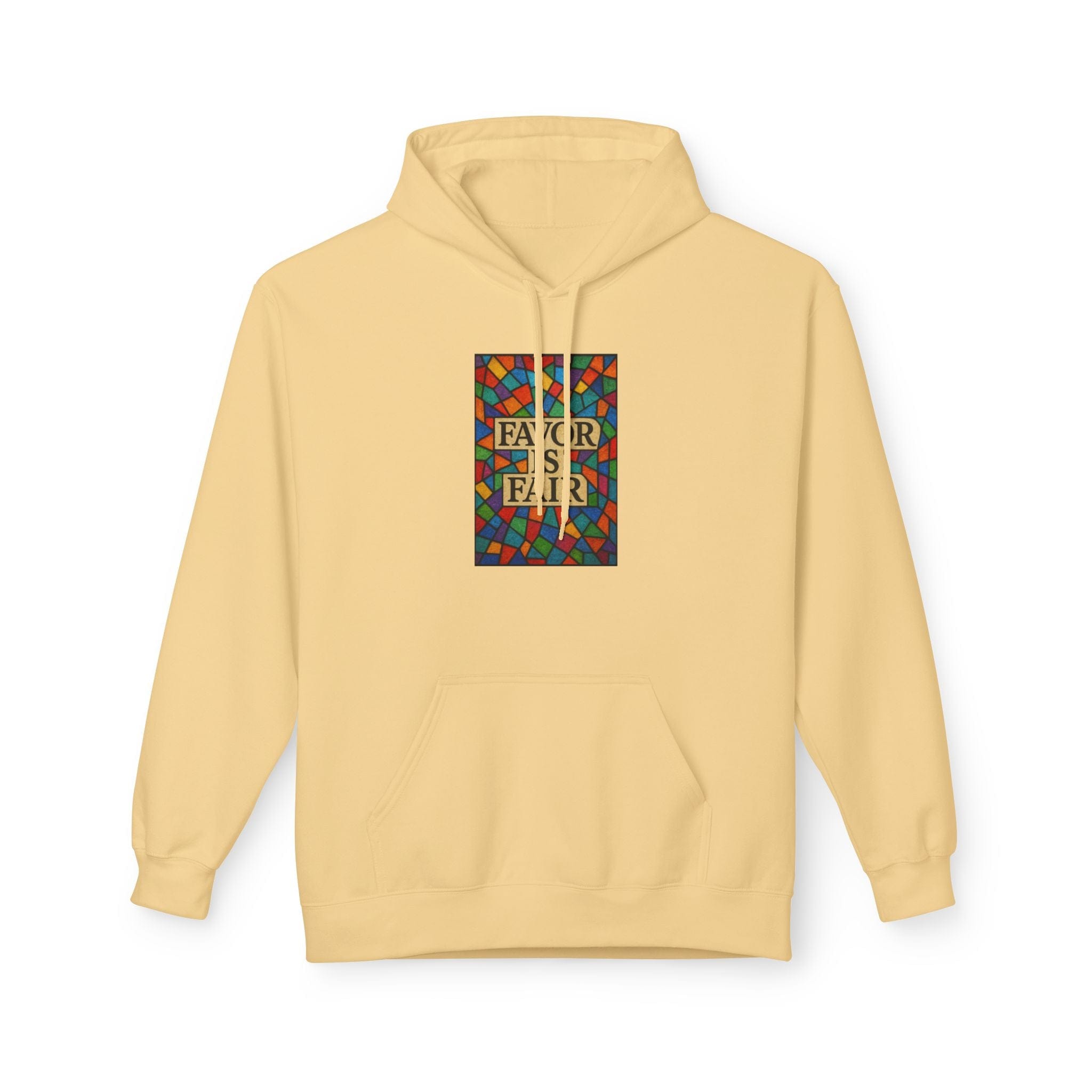 JKFstylez Hoodie S / Yellow Haze United Stained Glass Favor Is Fair Hoodie, Unisex Fashion Sweatshirt