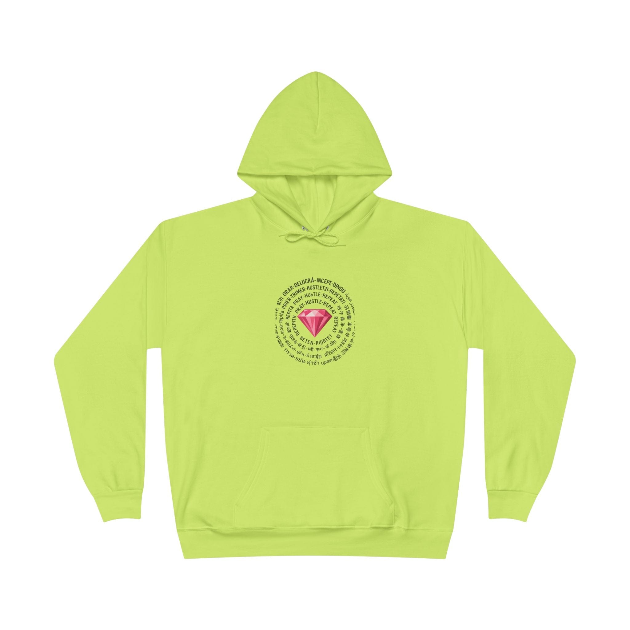 JKFstylez Hoodie Safety Green / S Unisex Pray Hustle Repeat Hoodie