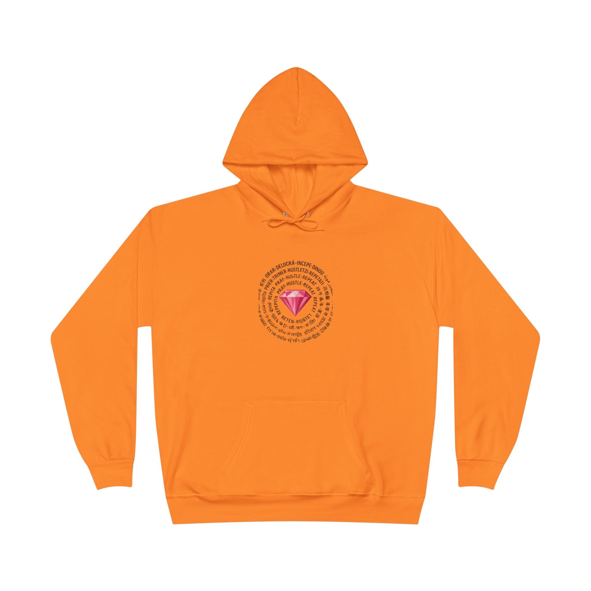 JKFstylez Hoodie Safety Orange / S Unisex Pray Hustle Repeat Hoodie