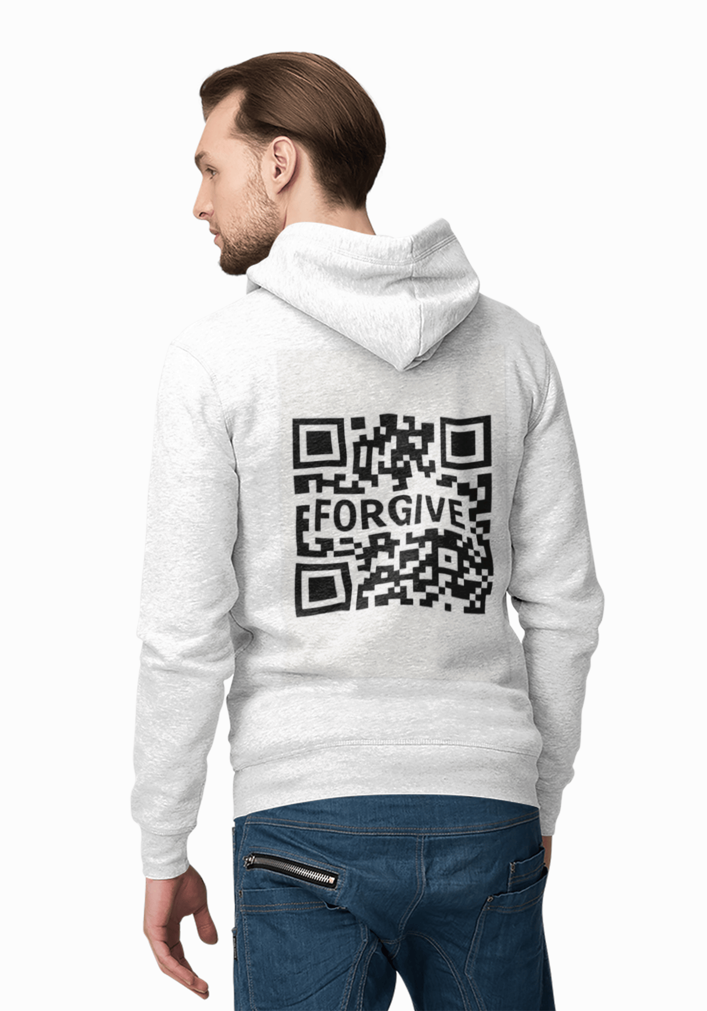 JKFstylez Hoodie Unisex Forgive QR Code Hoodie