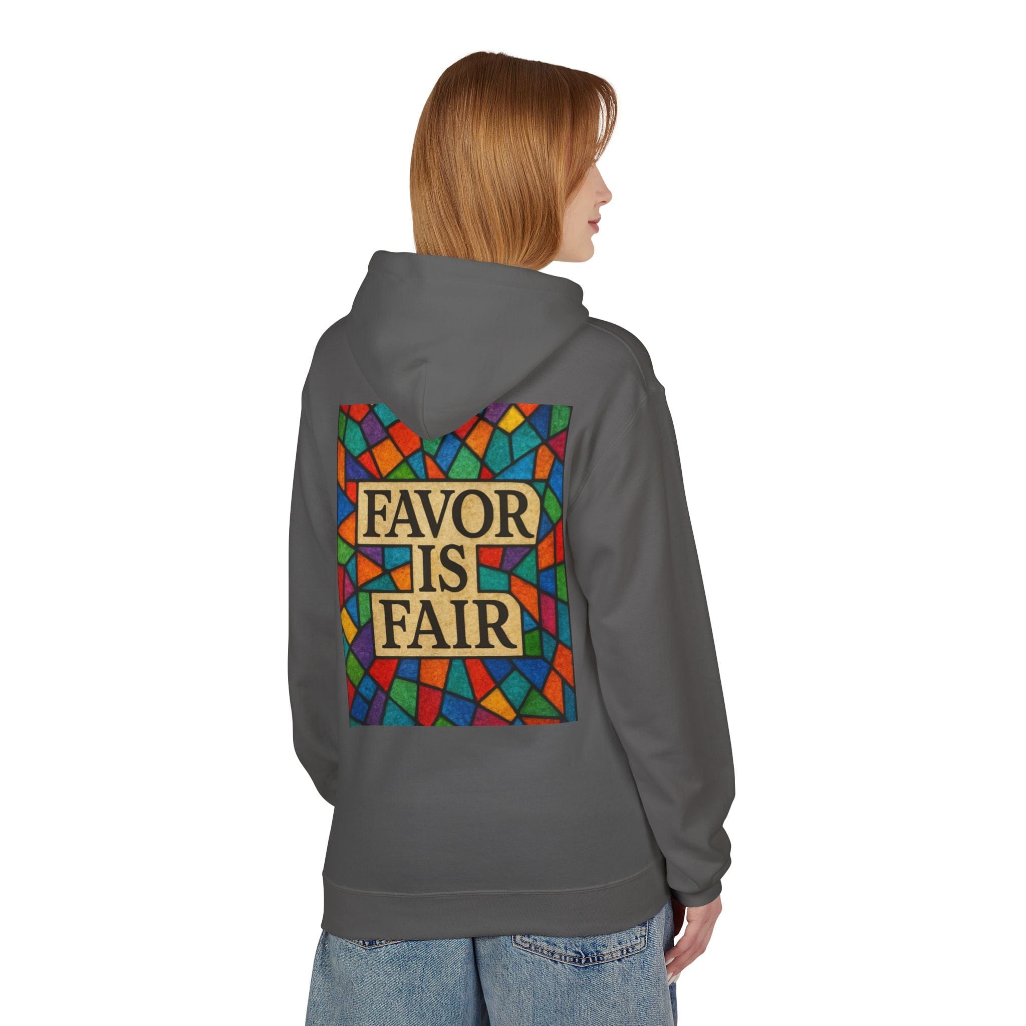 JKFstylez Hoodie Unisex Stained Glass Favor Is Fair Hoodie, Unisex Fashion Sweatshirt