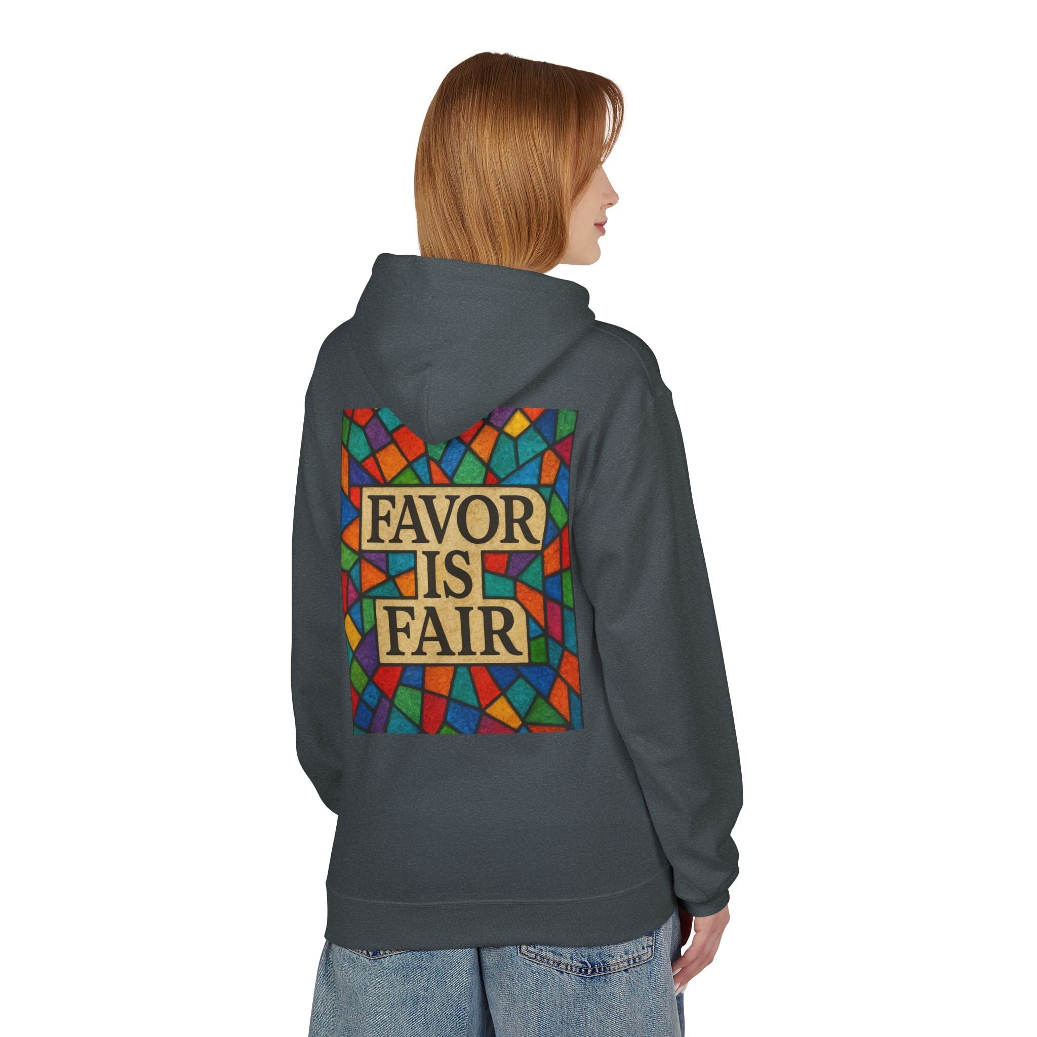 JKFstylez Hoodie United Stained Glass Favor Is Fair Hoodie, Unisex Fashion Sweatshirt