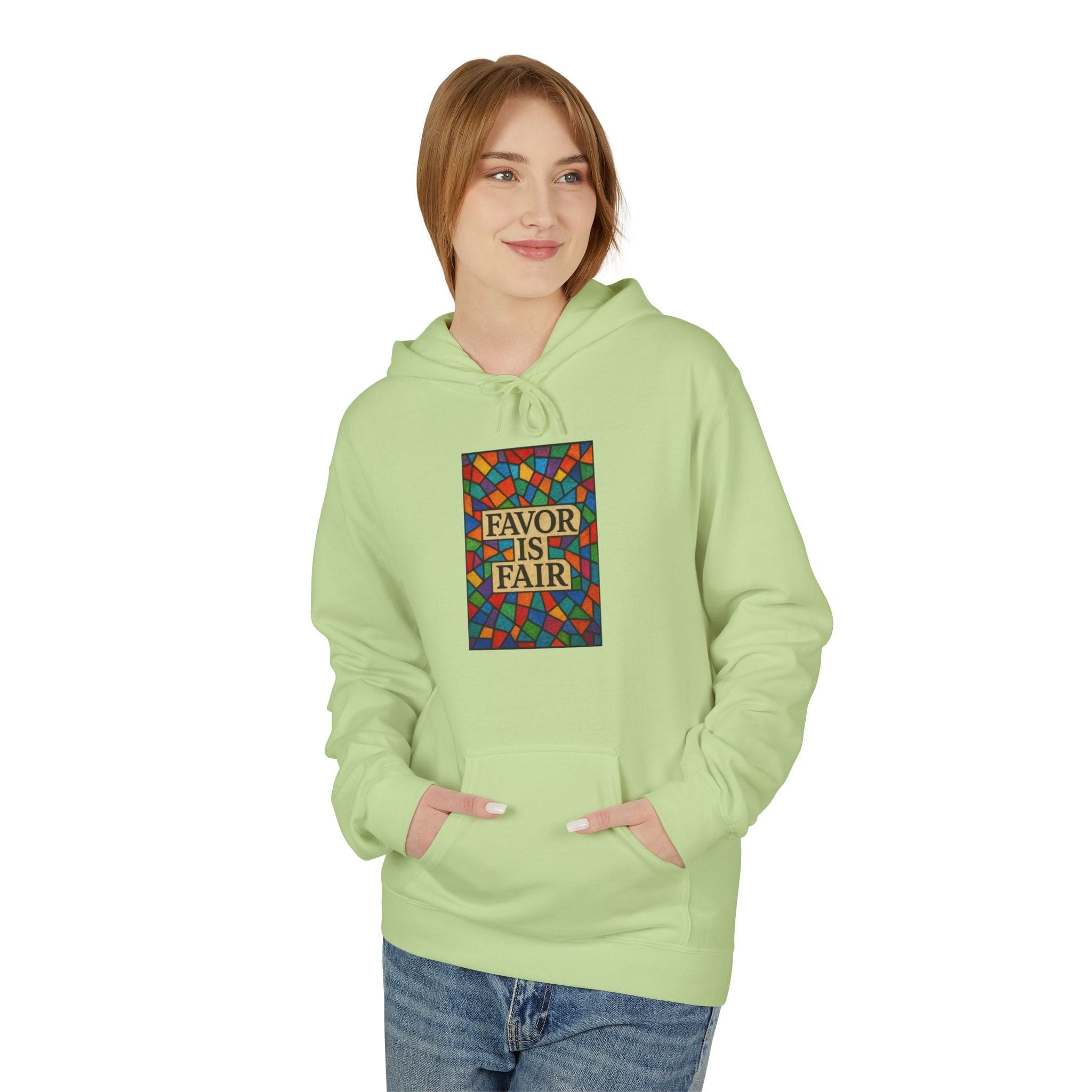 JKFstylez Hoodie United Stained Glass Favor Is Fair Hoodie, Unisex Fashion Sweatshirt