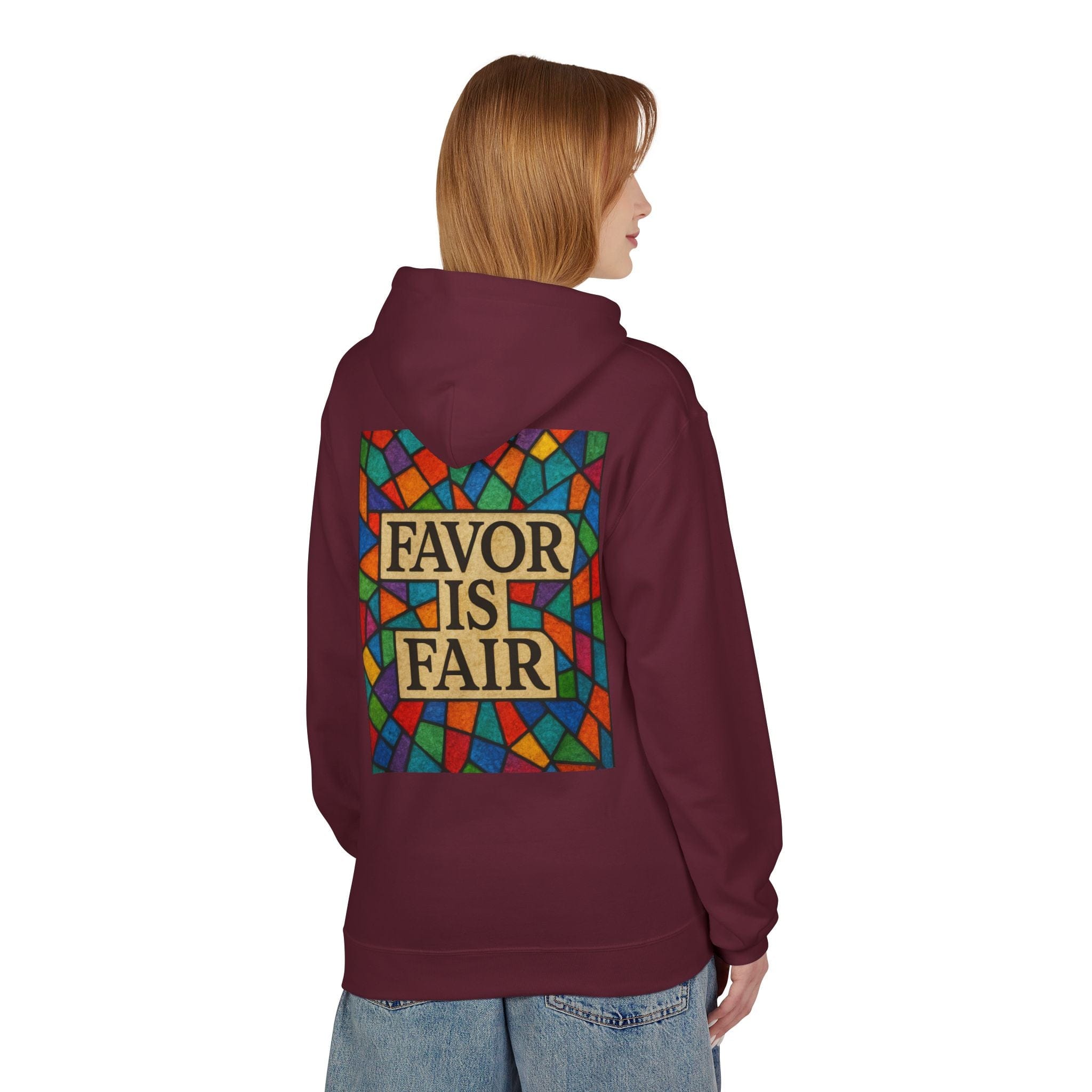 JKFstylez Hoodie United Stained Glass Favor Is Fair Hoodie, Unisex Fashion Sweatshirt