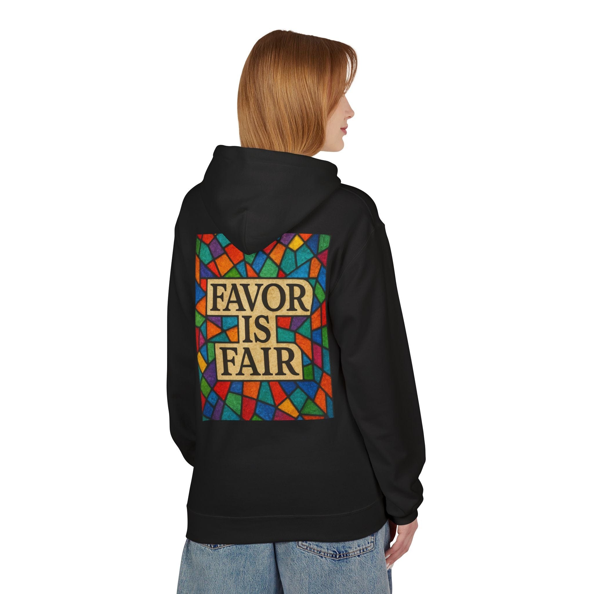 JKFstylez Hoodie United Stained Glass Favor Is Fair Hoodie, Unisex Fashion Sweatshirt