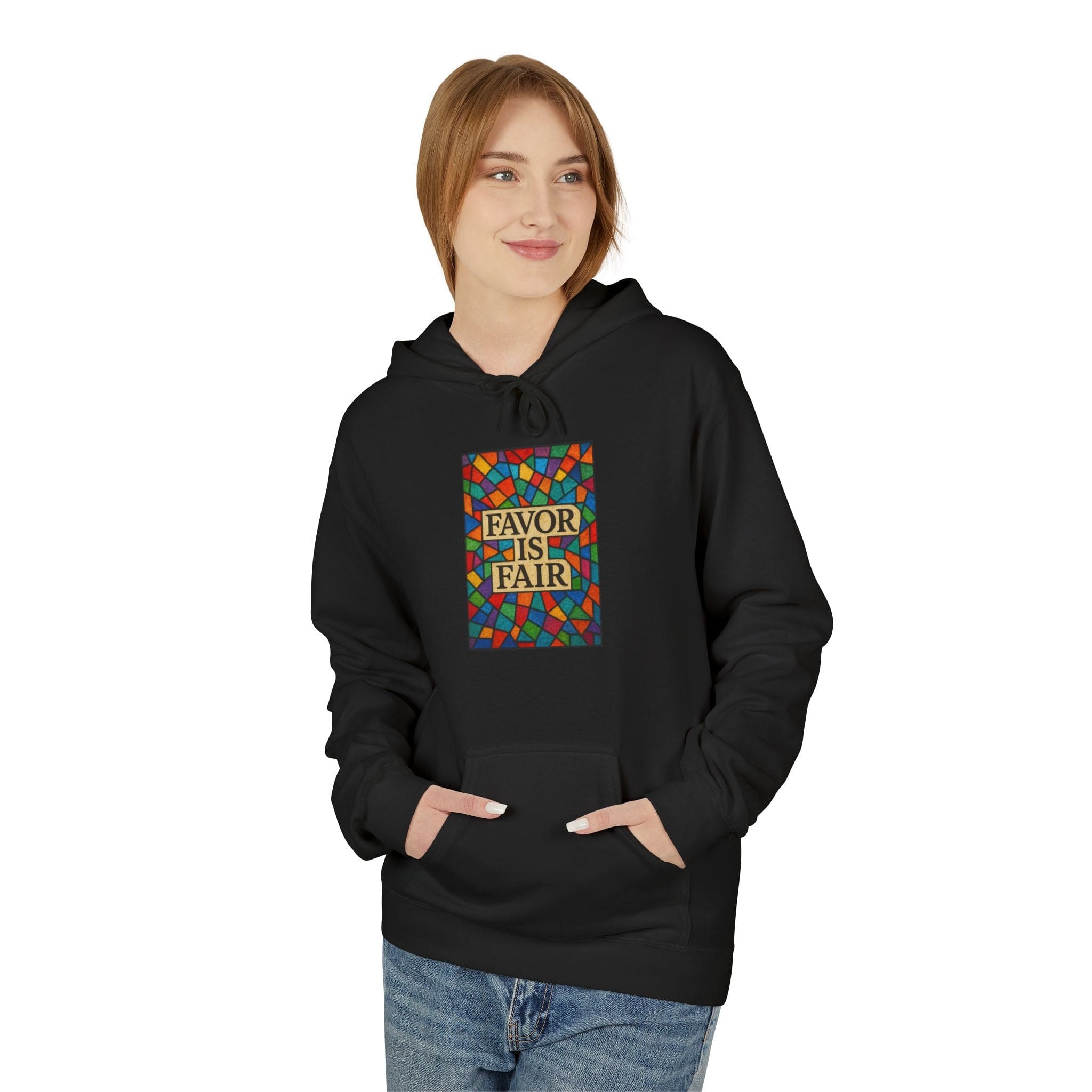 JKFstylez Hoodie United Stained Glass Favor Is Fair Hoodie, Unisex Fashion Sweatshirt