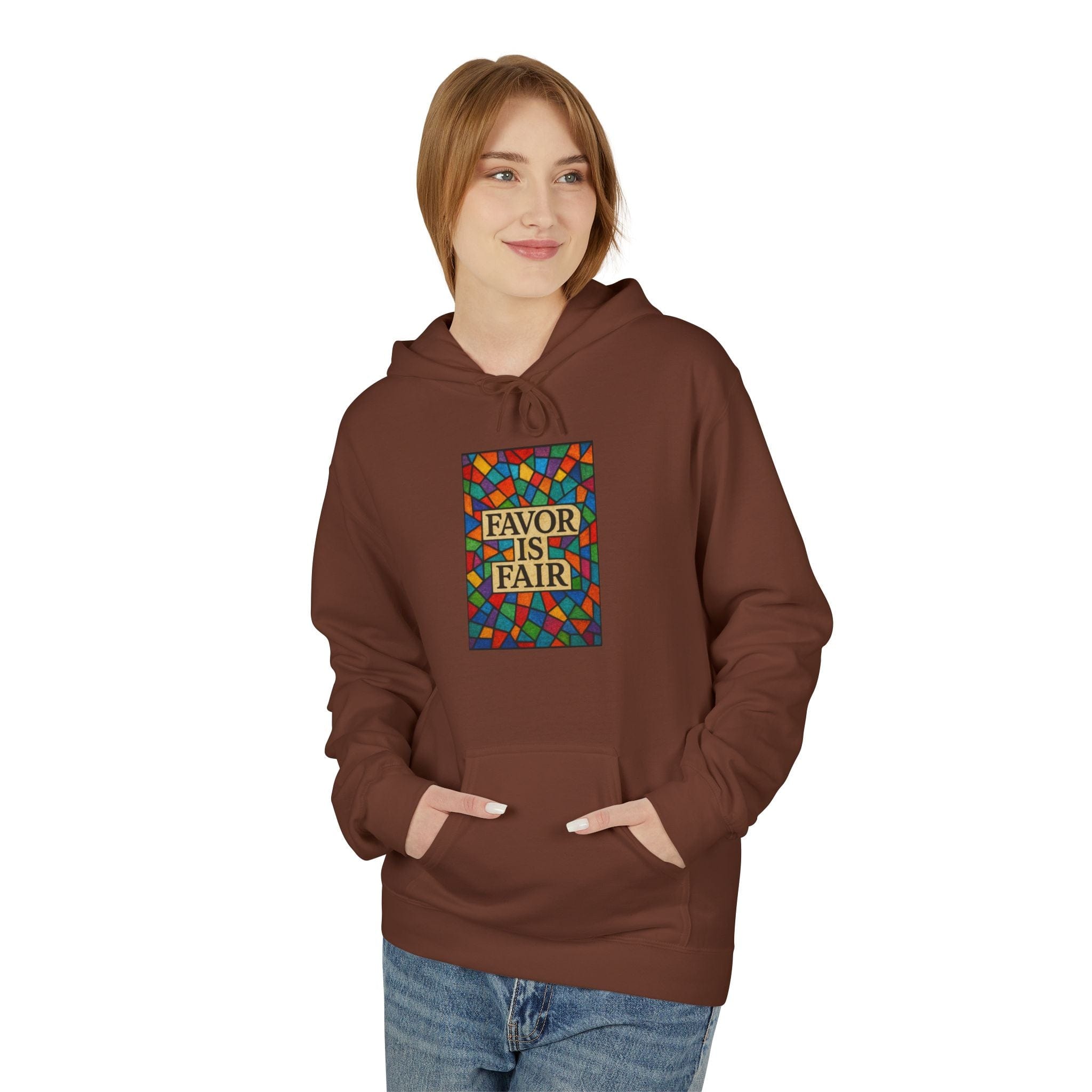 JKFstylez Hoodie United Stained Glass Favor Is Fair Hoodie, Unisex Fashion Sweatshirt