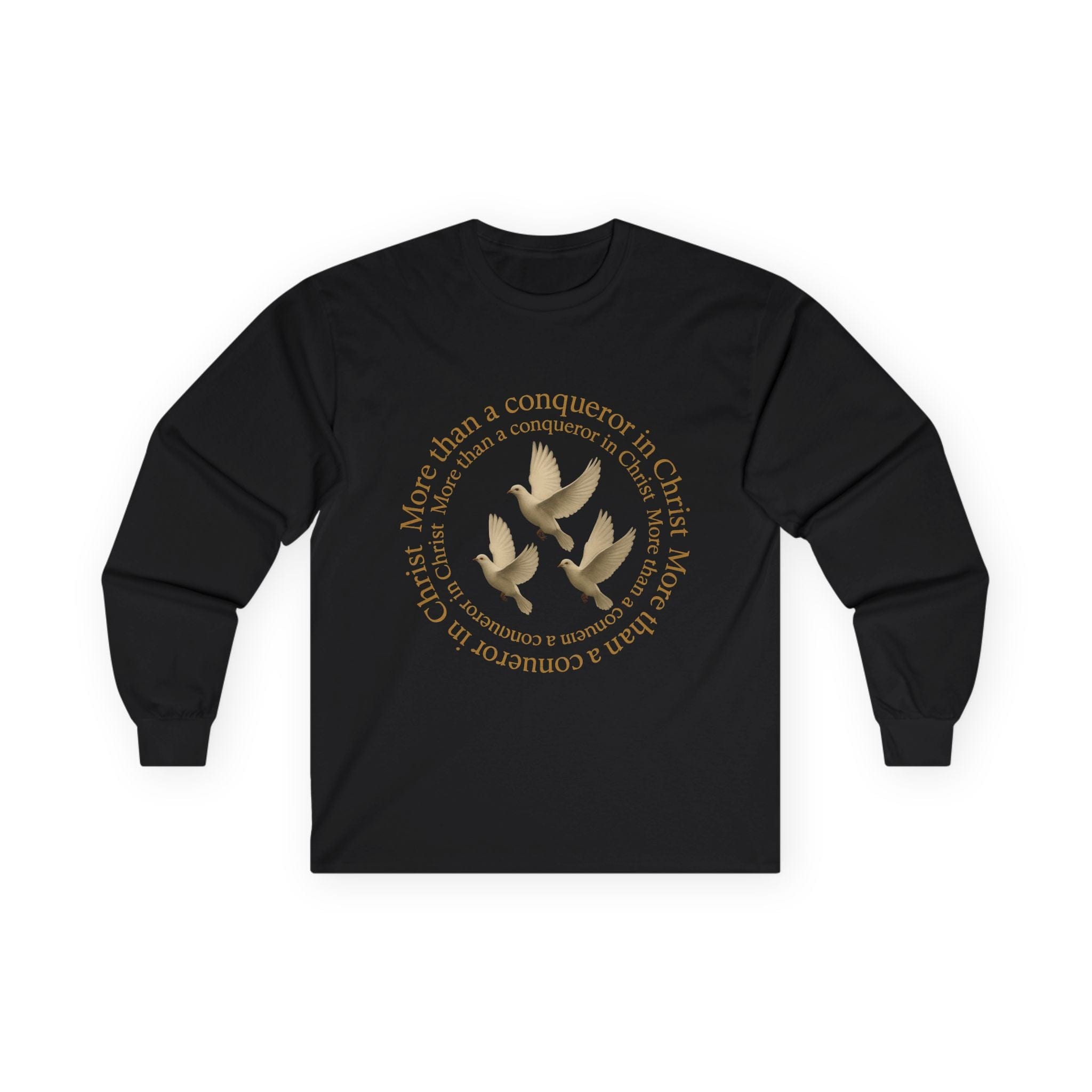 JKFstylez Long-sleeve Black / S Unisex More Than A Conqueror in Christ Long Sleeve T (L2)