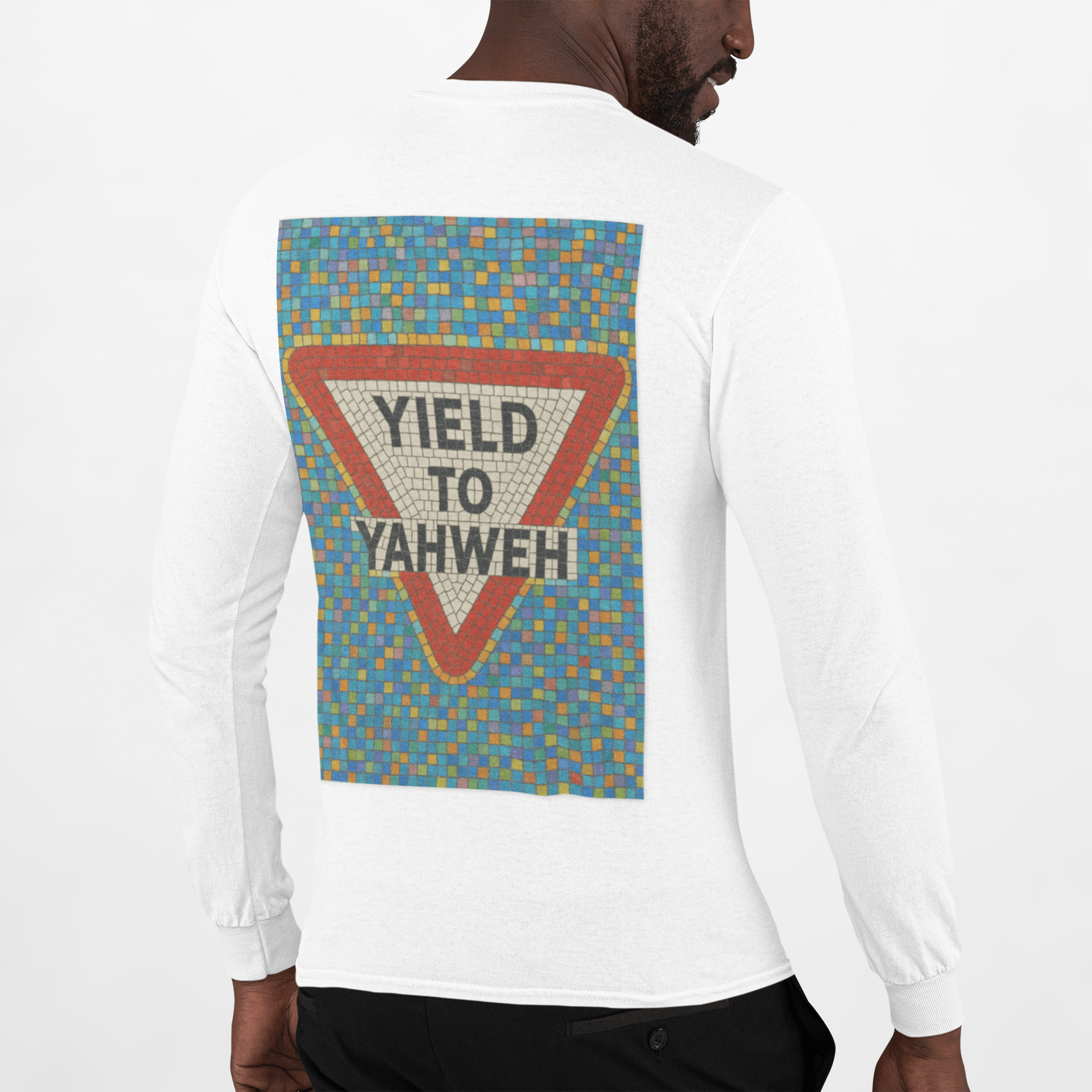 JKFstylez Long-sleeve Unisex Long Sleeve Tee, Yield to Yahweh T-Shirt, Faith-Based Apparel