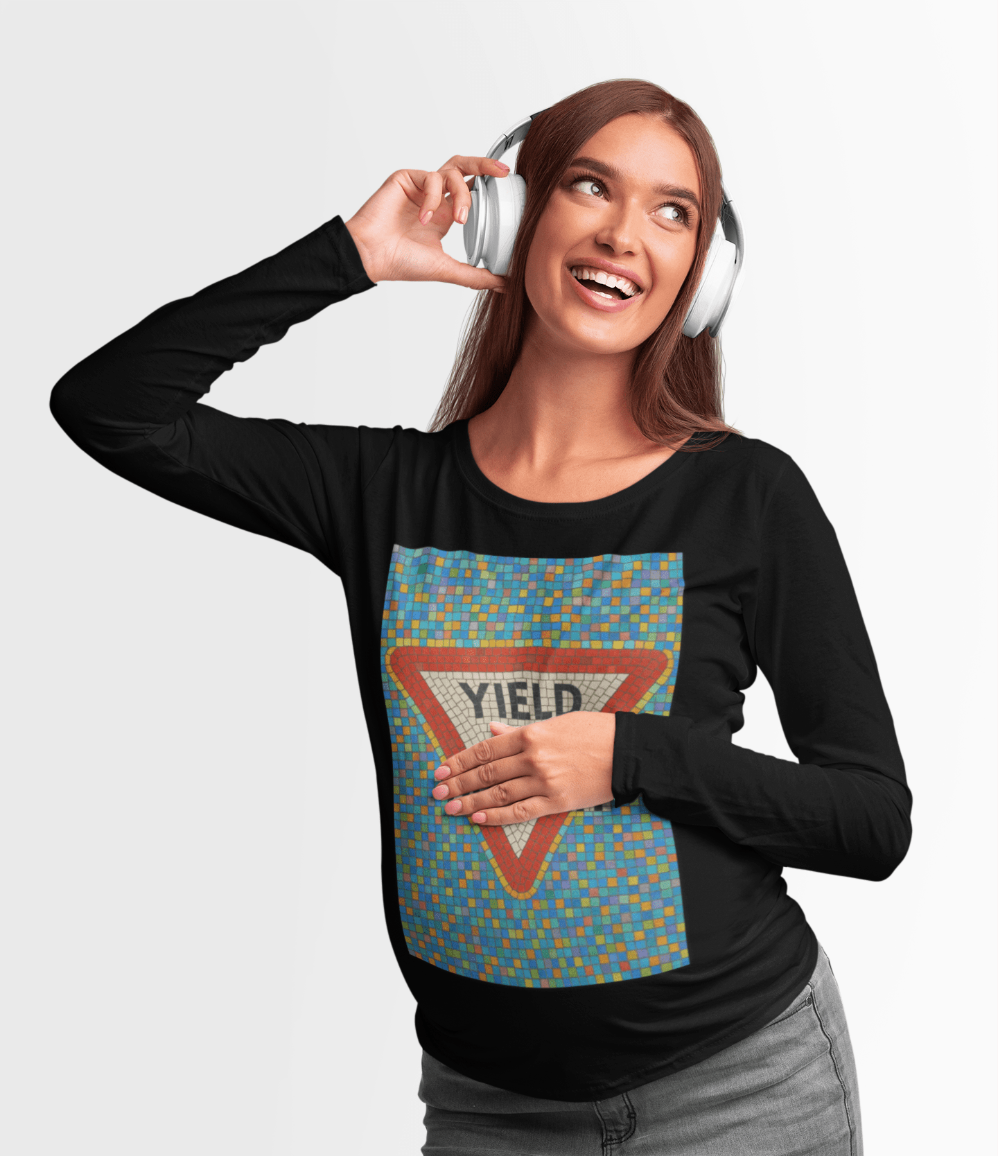 JKFstylez Long-sleeve Unisex Long Sleeve Tee, Yield to Yahweh T-Shirt, Faith-Based Apparel