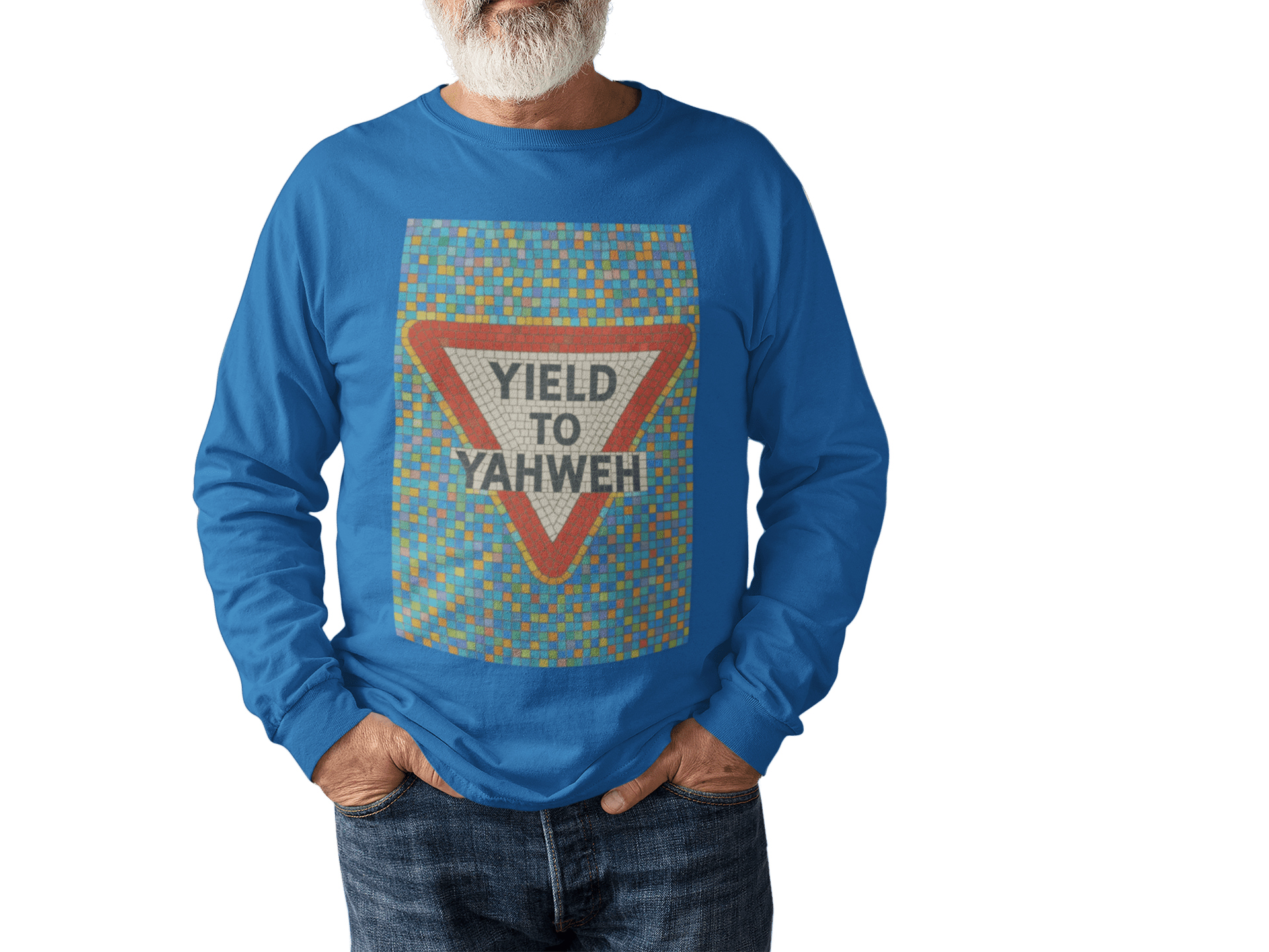 JKFstylez Long-sleeve Unisex Long Sleeve Tee, Yield to Yahweh T-Shirt, Faith-Based Apparel