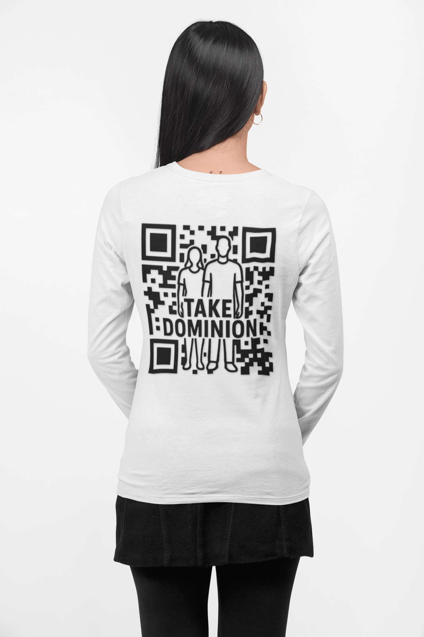JKFstylez Long-sleeve Unisex QR Code Take Dominion Long Sleeve Tee