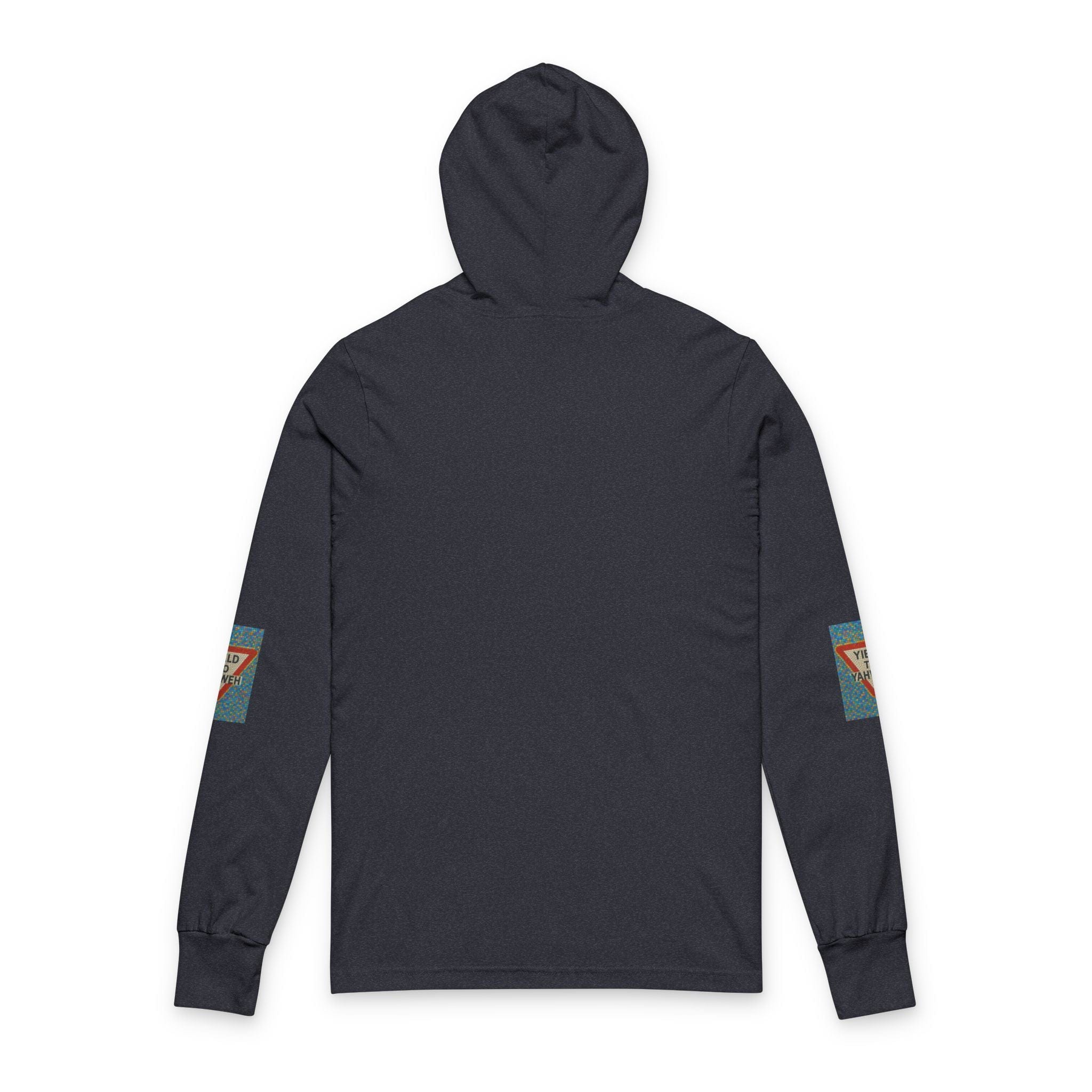 JKFstylez Long-sleeve Unisex Vibrant Praying Together Hooded Long Sleeve Tee | Spiritual Gift,