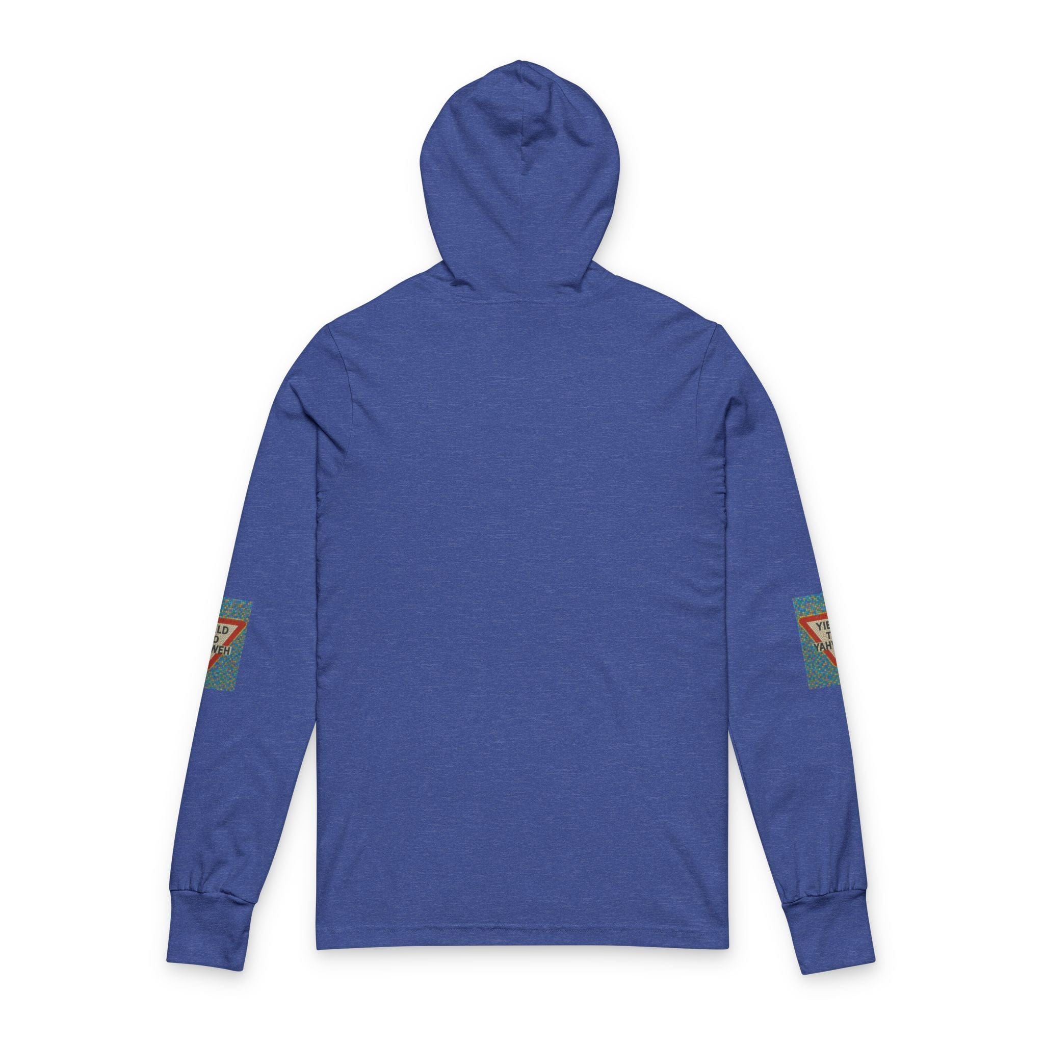 JKFstylez Long-sleeve Unisex Vibrant Praying Together Hooded Long Sleeve Tee | Spiritual Gift,
