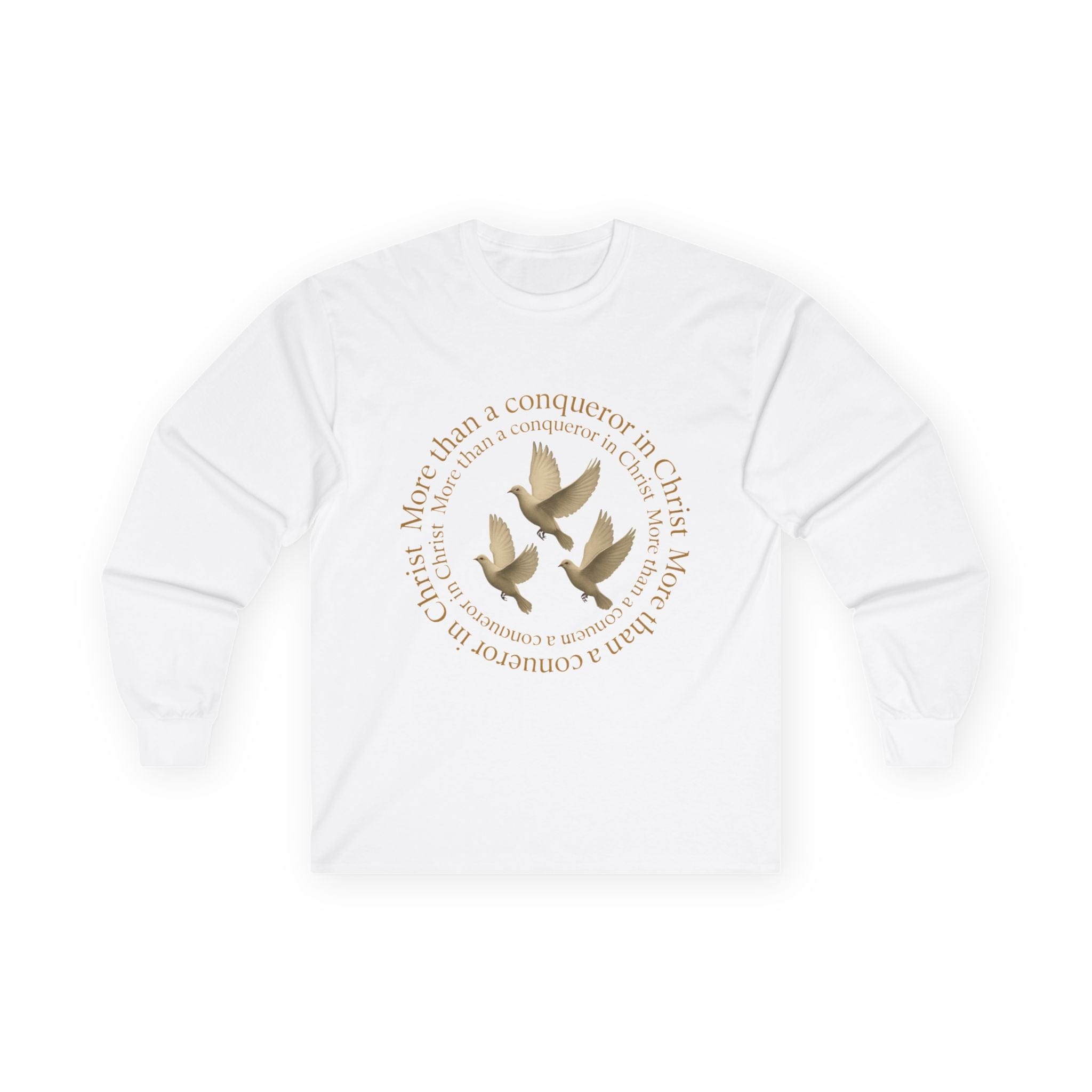 JKFstylez Long-sleeve White / S Unisex More Than A Conqueror in Christ Long Sleeve T (L2)