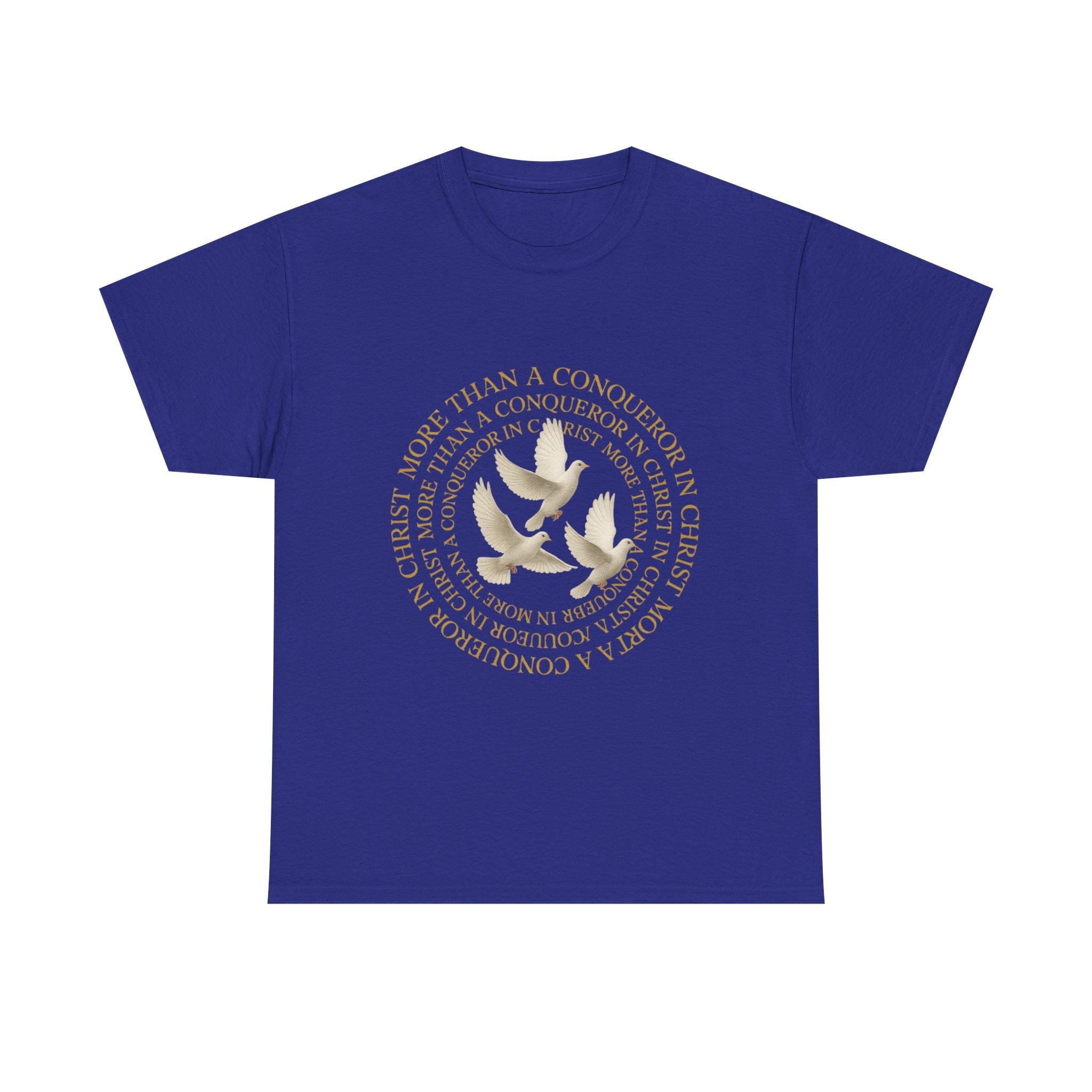 JKFstylez T-Shirt Cobalt / S Unisex More Than A Conqueror In ChristTee (L3)