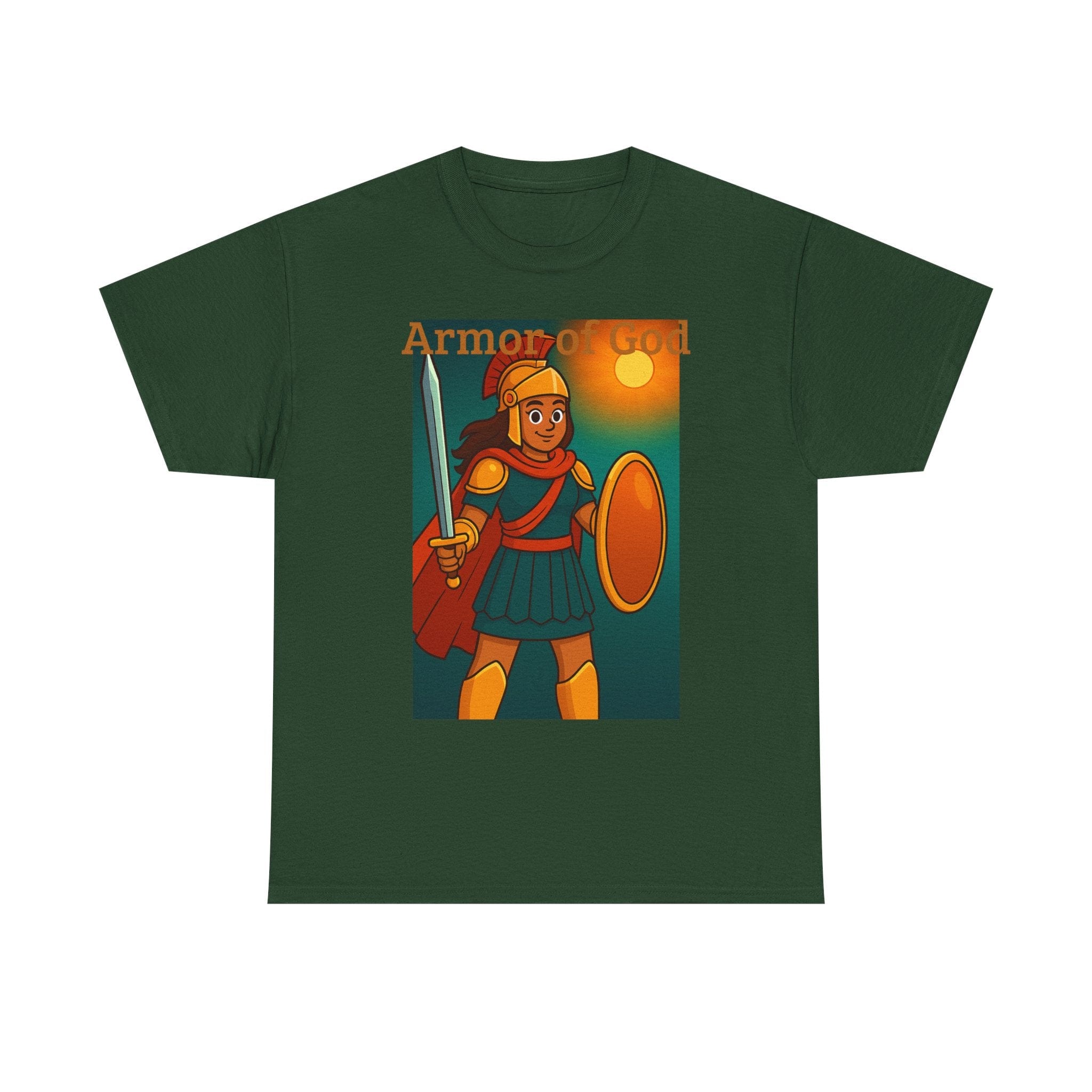 JKFstylez T-Shirt Forest Green / S Unisex Warrior of God Short slv. Tee
