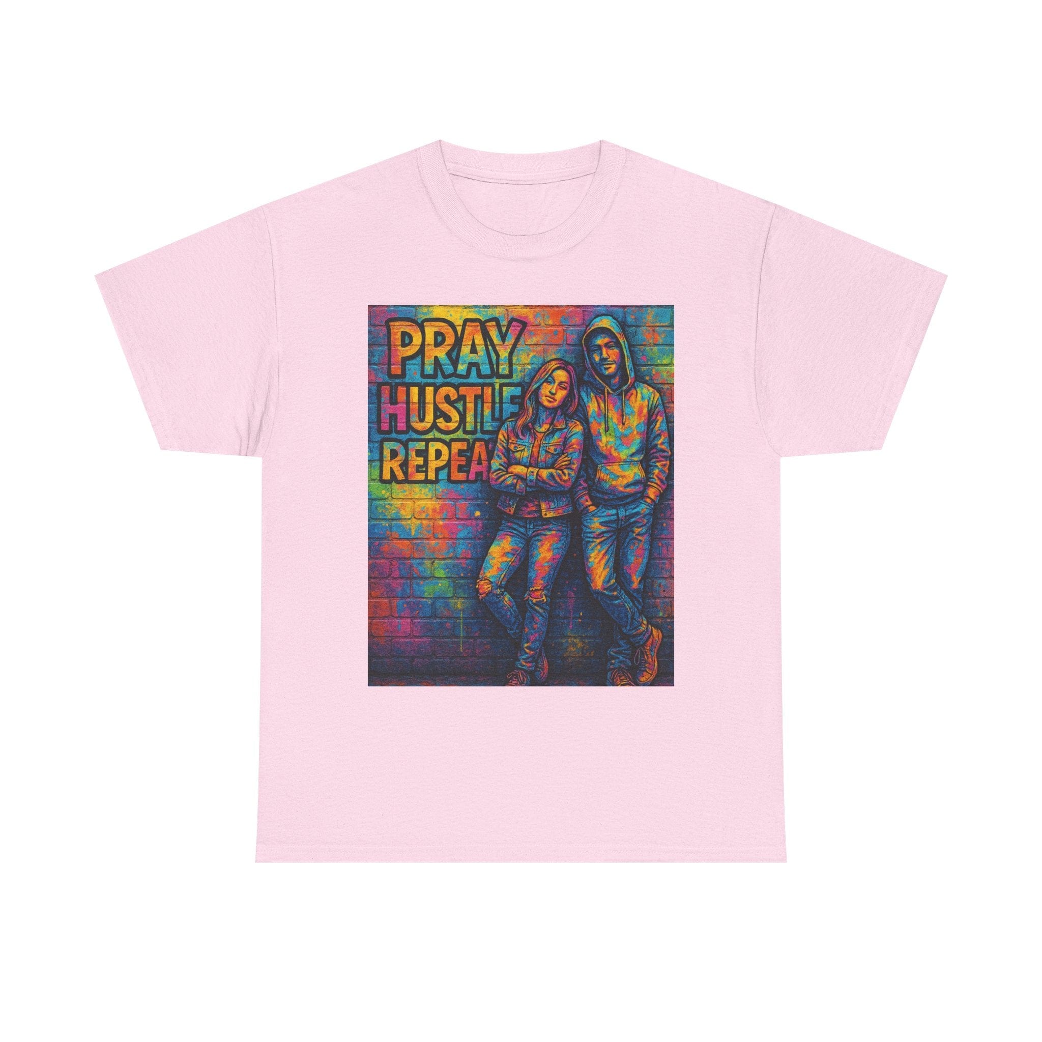 JKFstylez T-Shirt Light Pink / S Unisex Pray Hustle Repeat Graphic T-Shirt