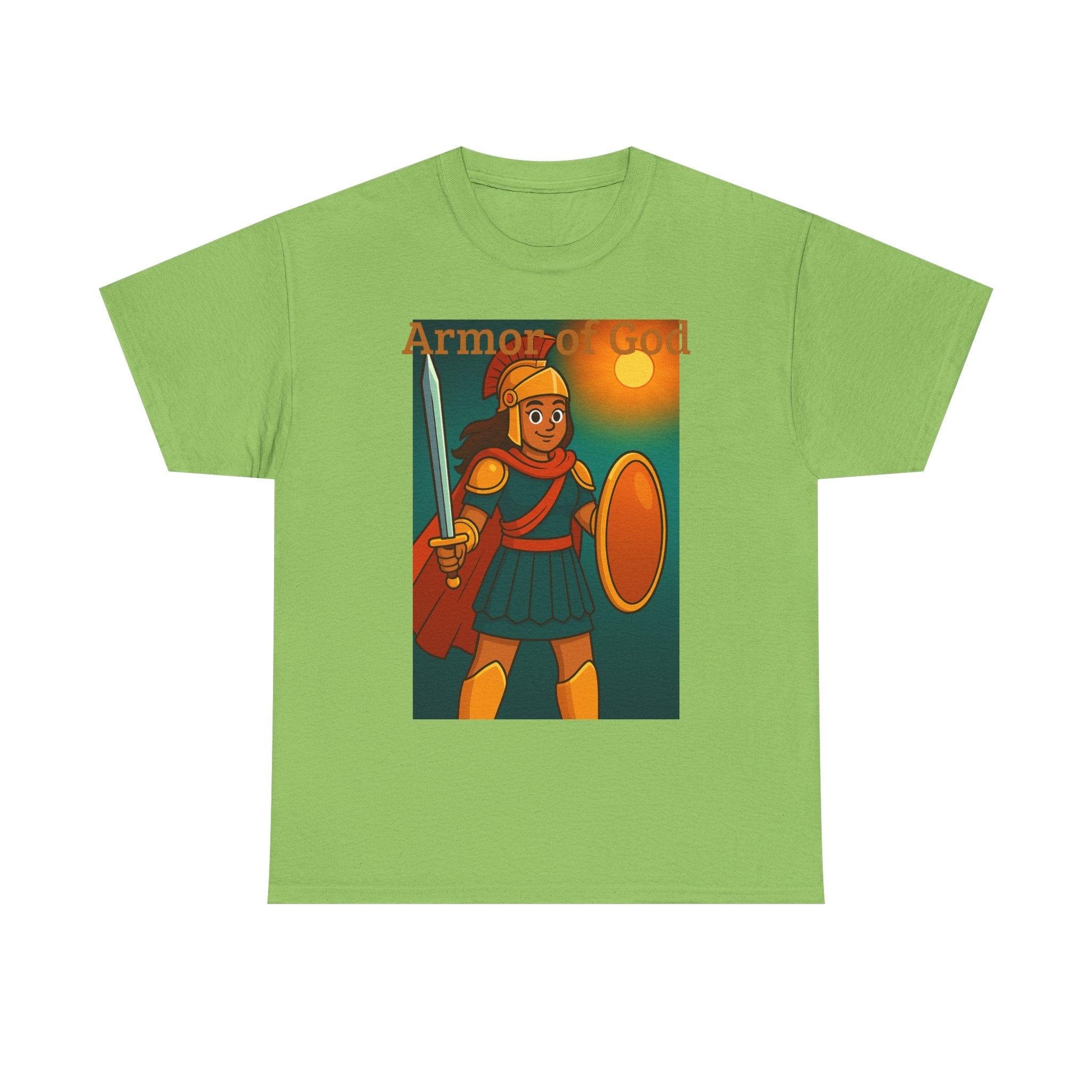 JKFstylez T-Shirt Lime / S Unisex Warrior of God Short slv. Tee