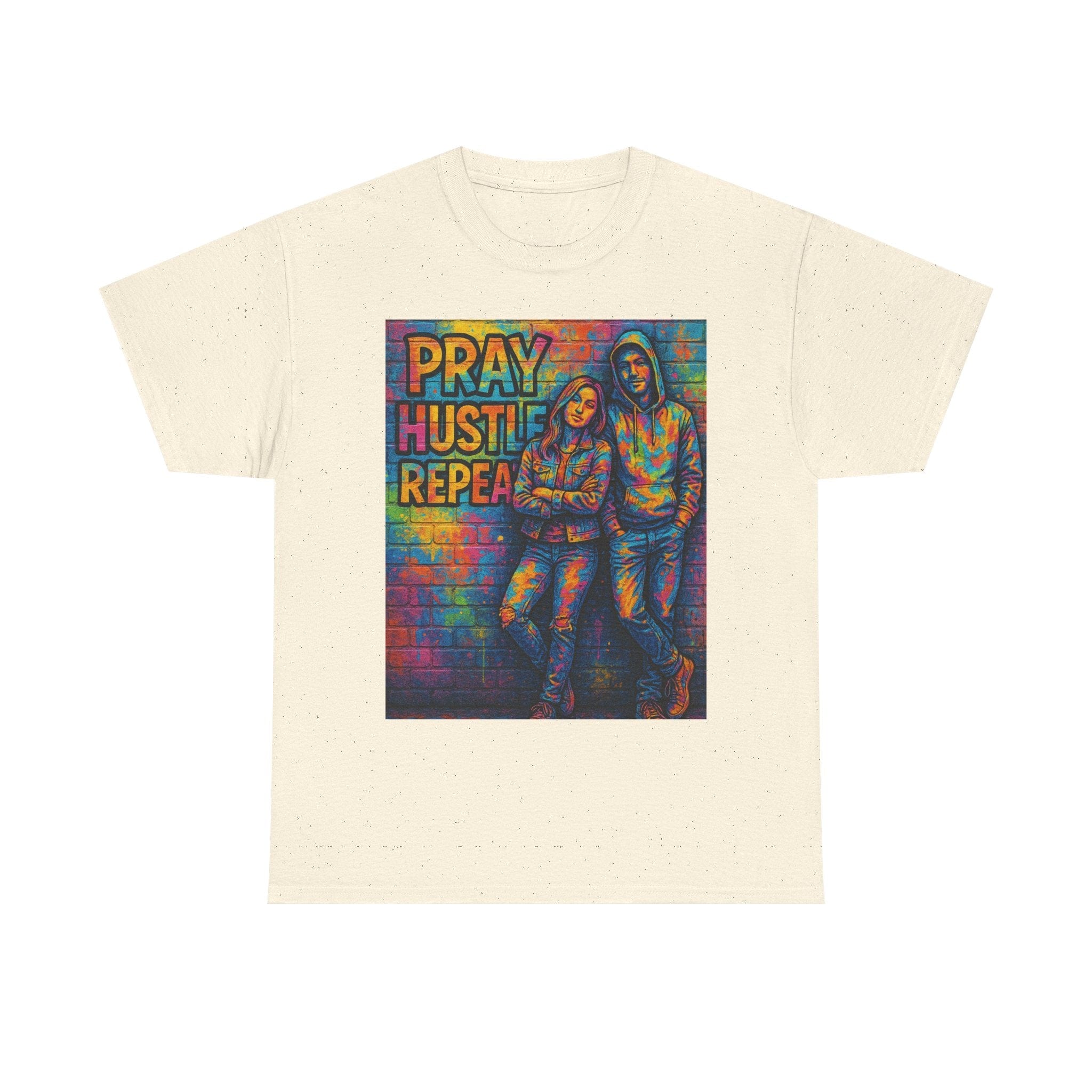 JKFstylez T-Shirt Natural / S Unisex Pray Hustle Repeat Graphic T-Shirt