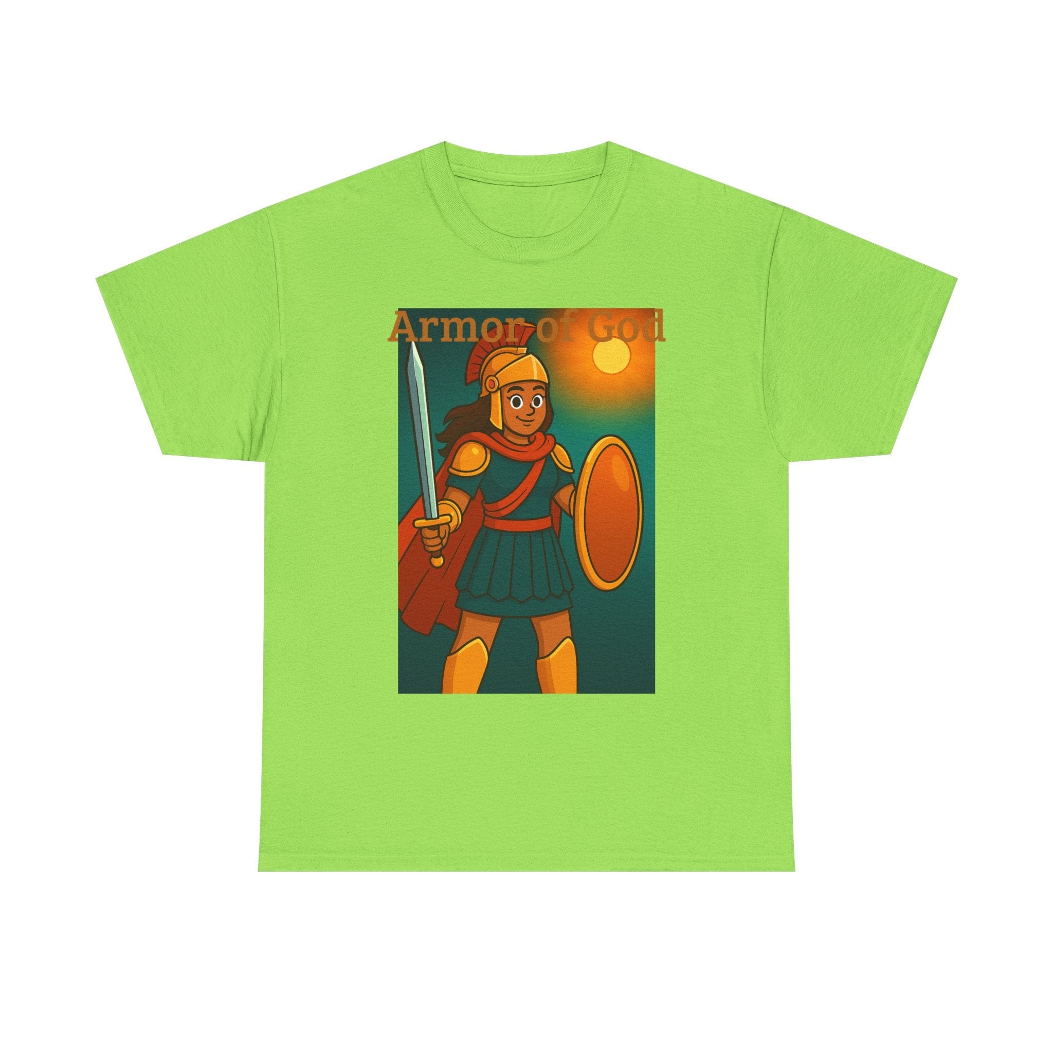 JKFstylez T-Shirt Neon Green / S Unisex Warrior of God Short slv. Tee