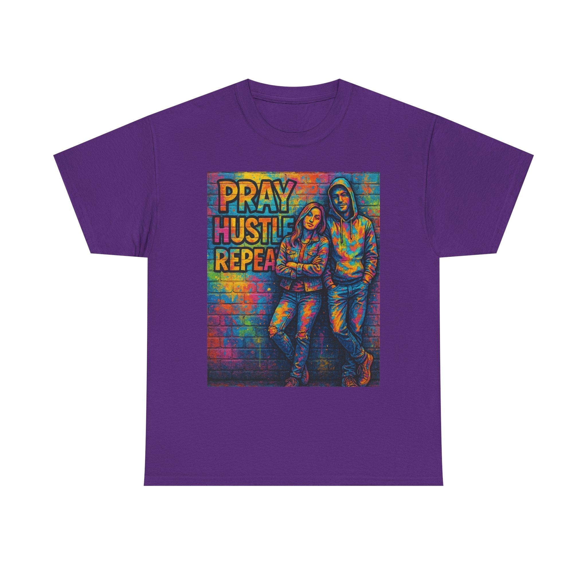 JKFstylez T-Shirt Purple / S Unisex Pray Hustle Repeat Graphic T-Shirt