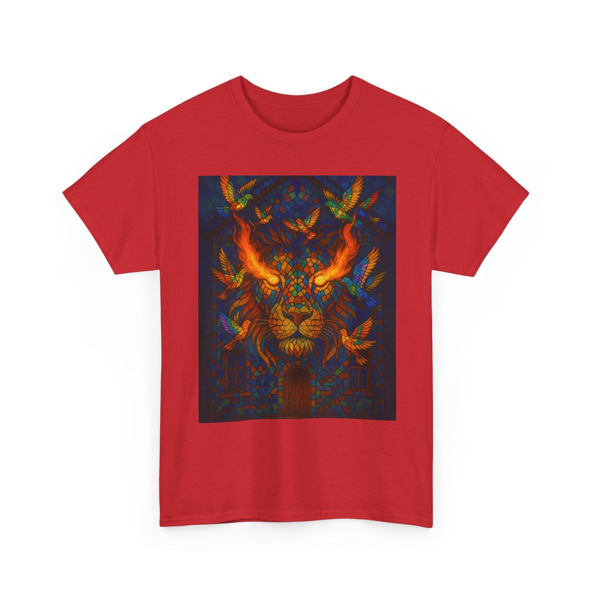 JKFstylez T-Shirt Red / S Unisex Lion Graphic Tee