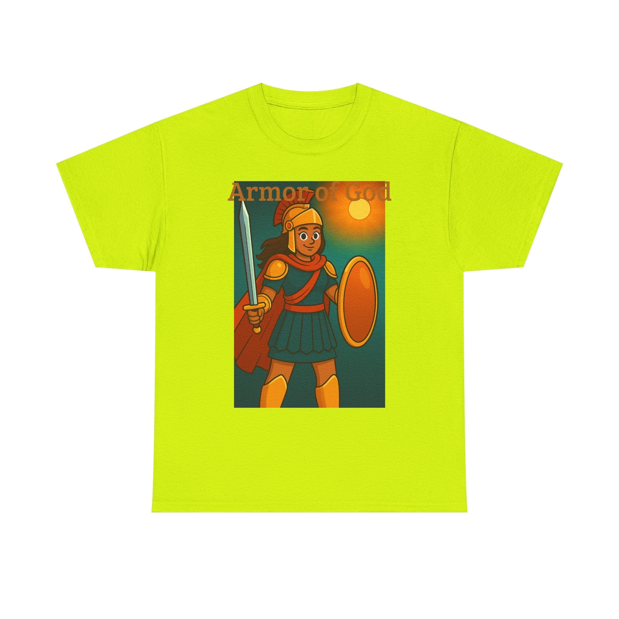 JKFstylez T-Shirt Safety Green / S Unisex Warrior of God Short slv. Tee