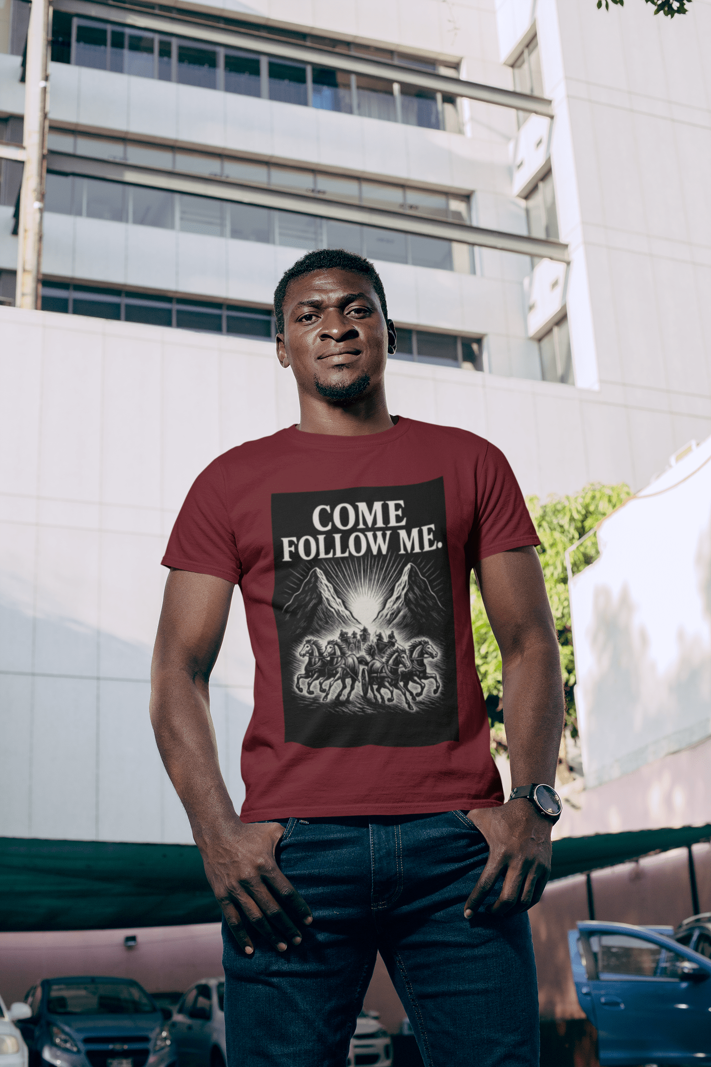 JKFstylez T-Shirt Unisex Come Follow Me Short Sleeve T-shirt