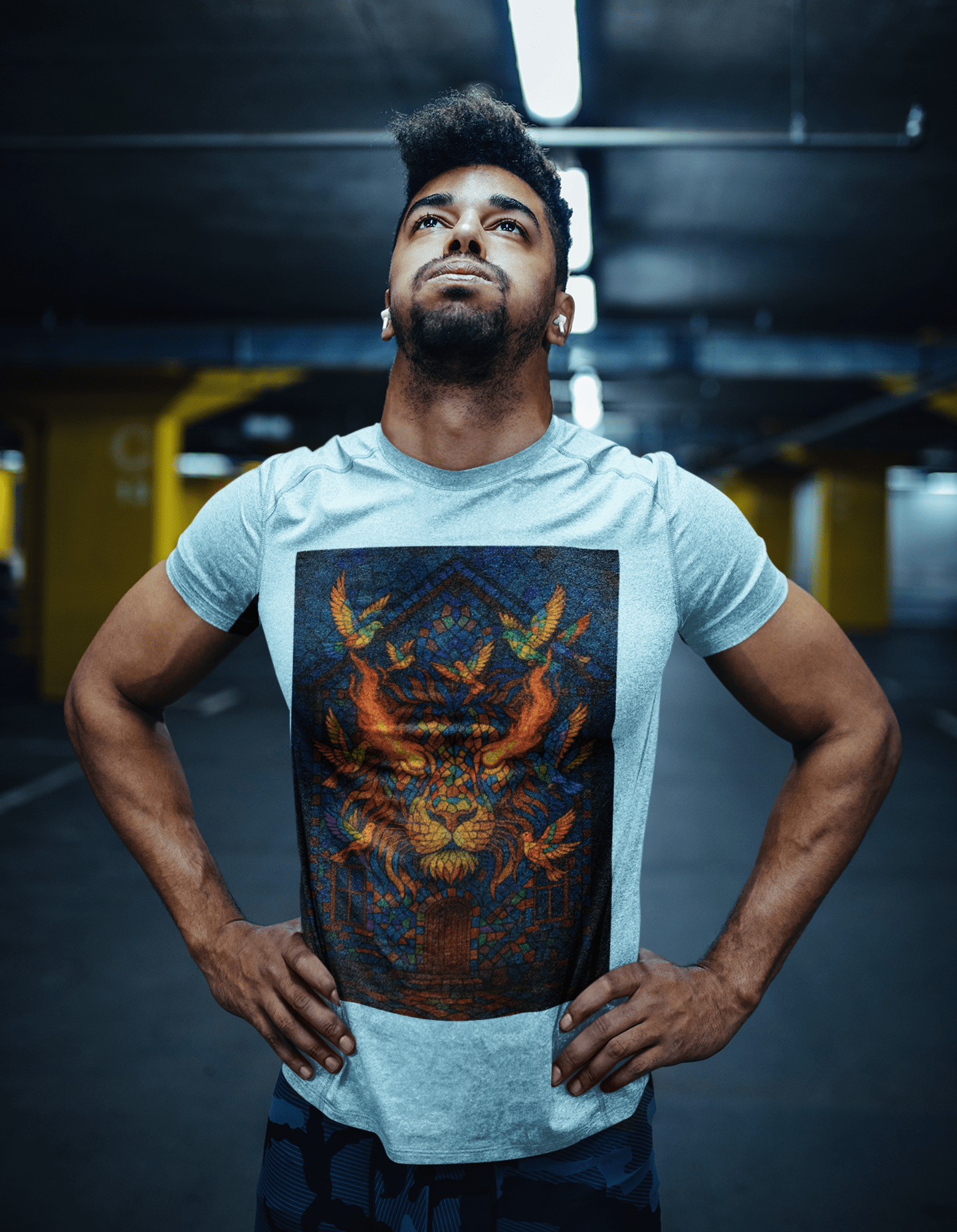 JKFstylez T-Shirt Unisex Lion Graphic Tee