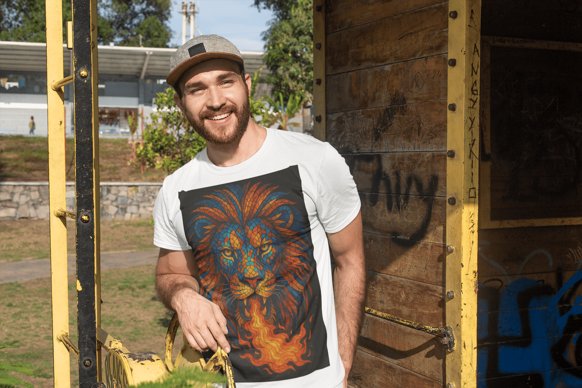 JKFstylez T-Shirt Unisex Lion Judah Graphic Short Slv. T