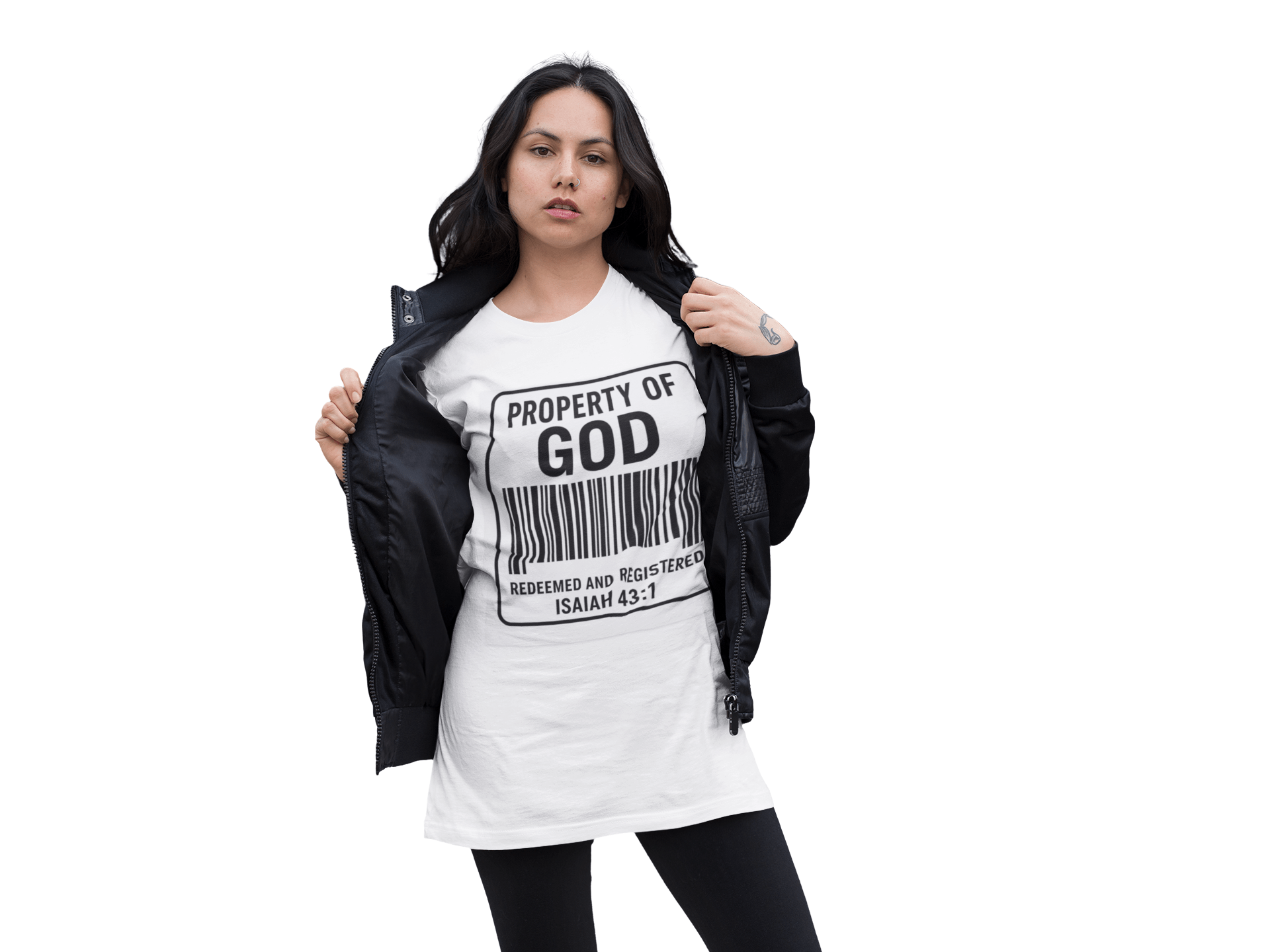JKFstylez T-Shirt Unisex Oversized Property of God Boxy Tee -