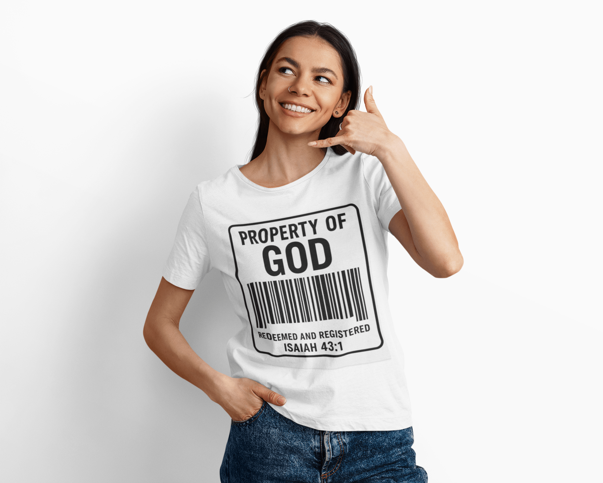 JKFstylez T-Shirt Unisex Oversized Property of God Boxy Tee -