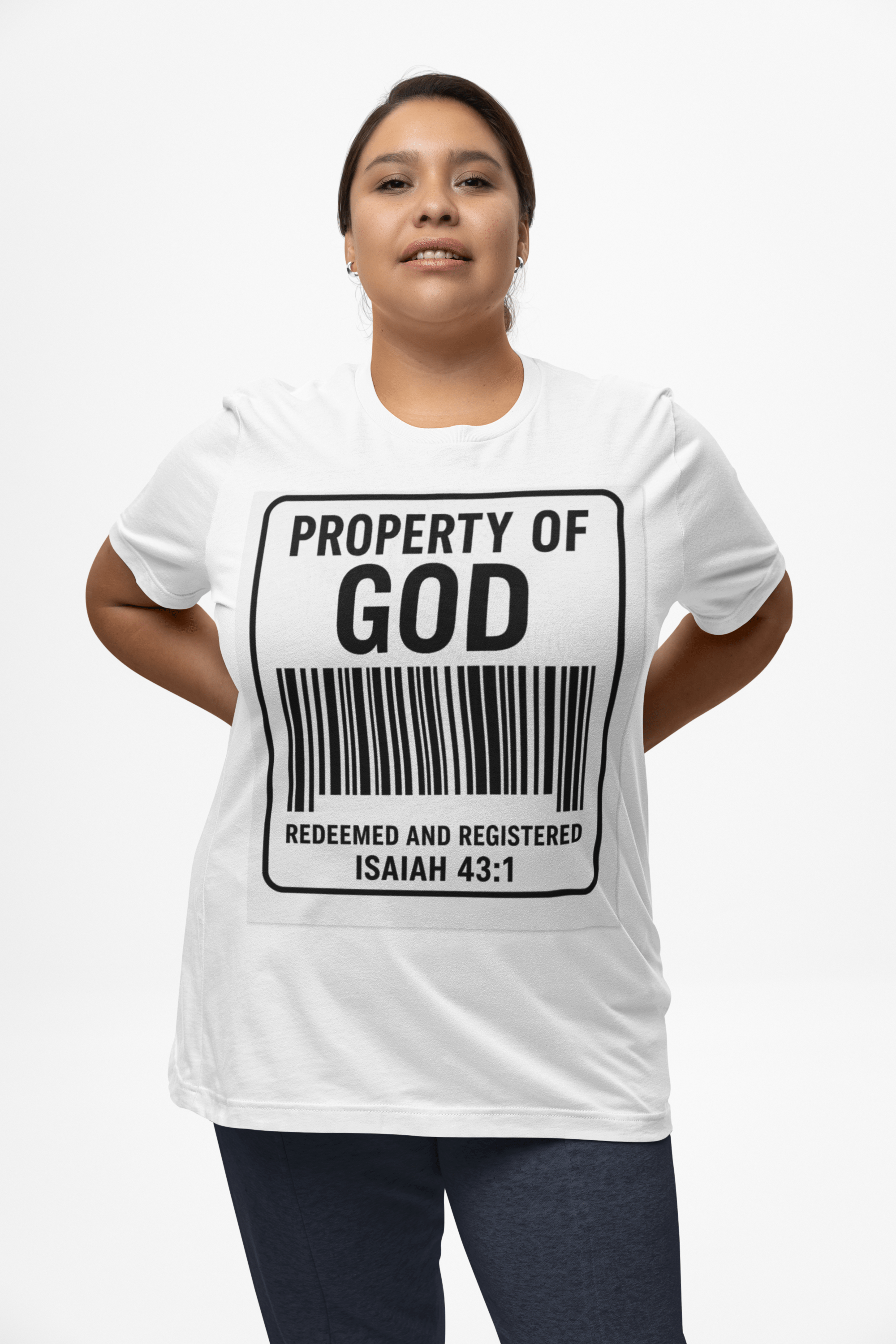 JKFstylez T-Shirt Unisex Oversized Property of God Boxy Tee -