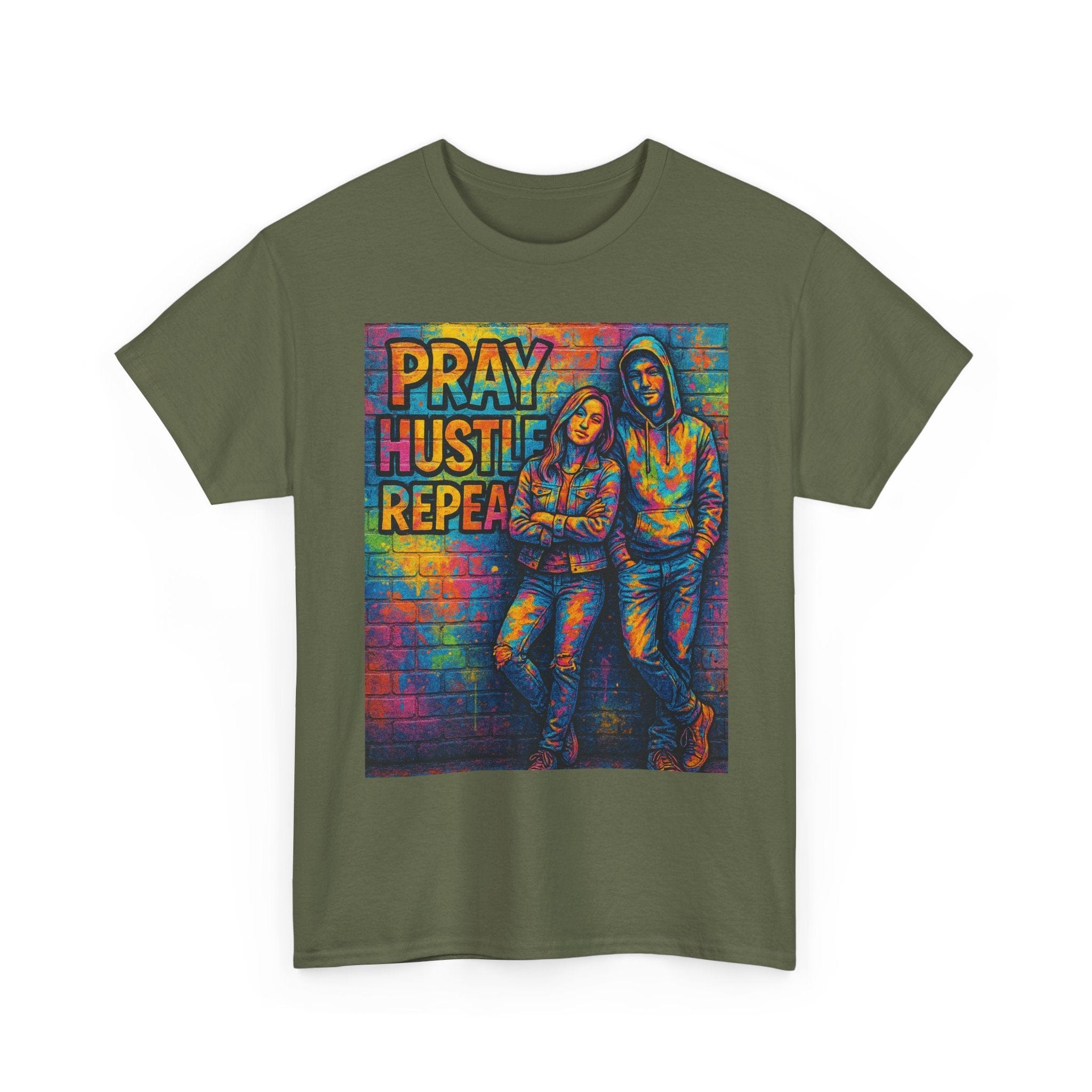 JKFstylez T-Shirt Unisex Pray Hustle Repeat Graphic T-Shirt