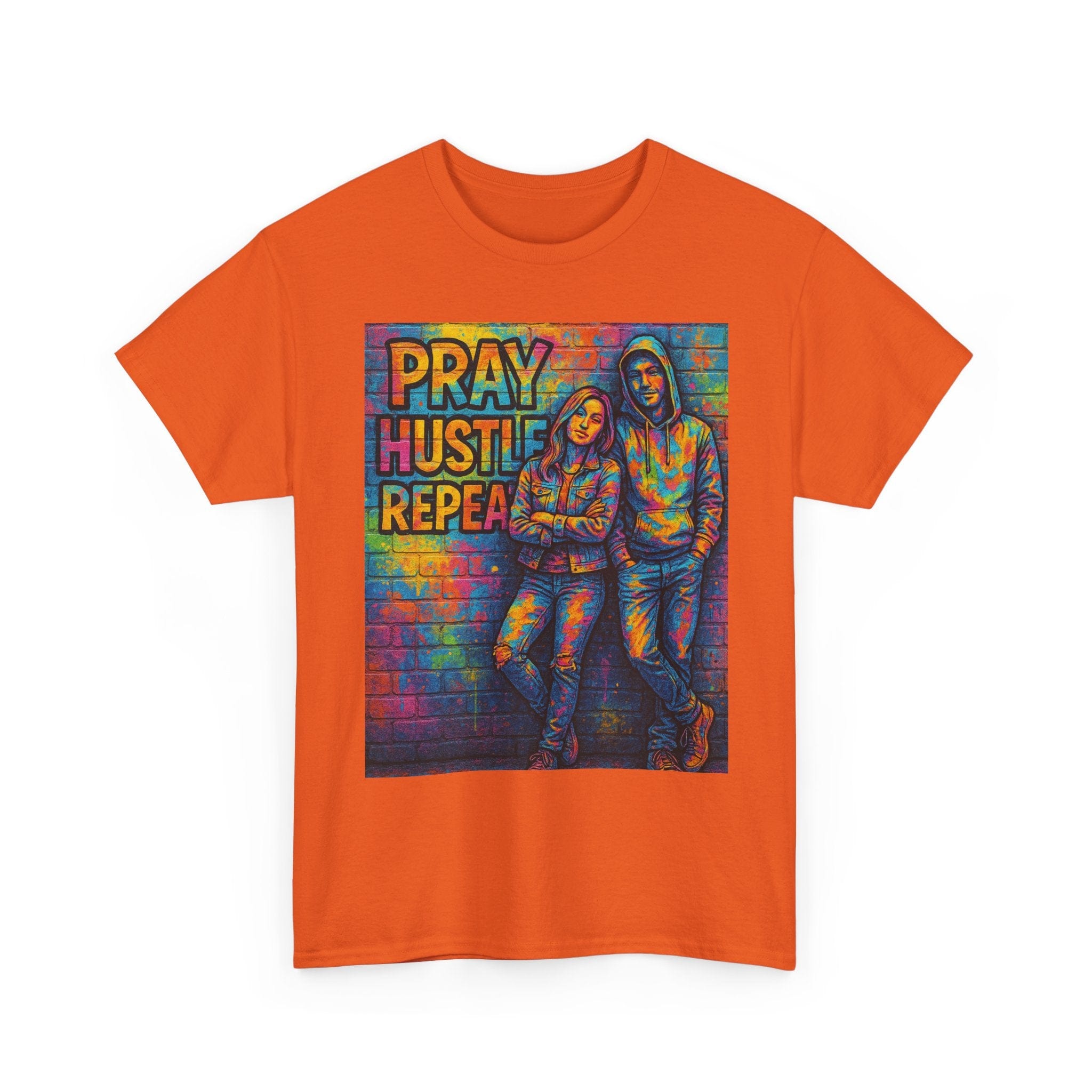 JKFstylez T-Shirt Unisex Pray Hustle Repeat Graphic T-Shirt