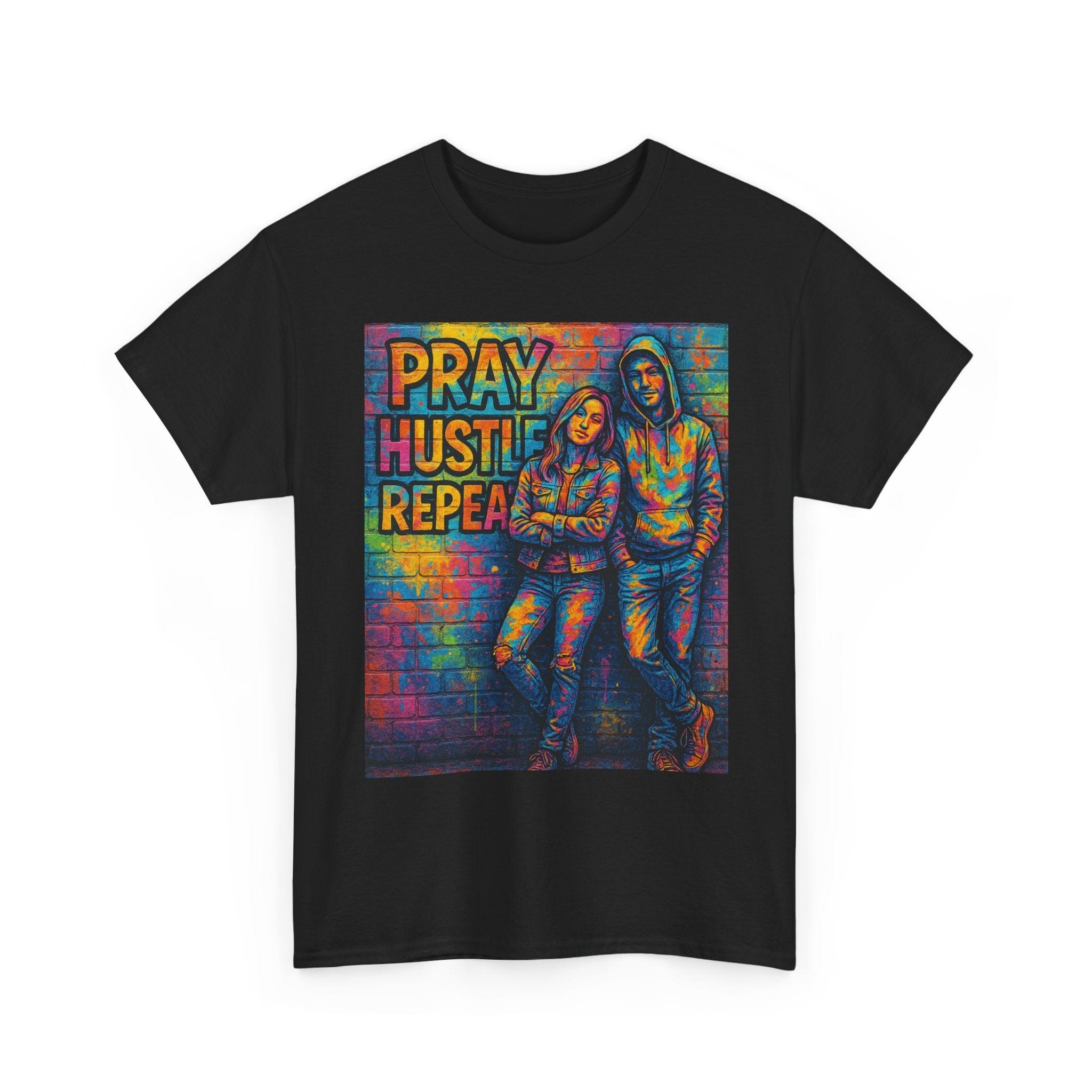 JKFstylez T-Shirt Unisex Pray Hustle Repeat Graphic T-Shirt
