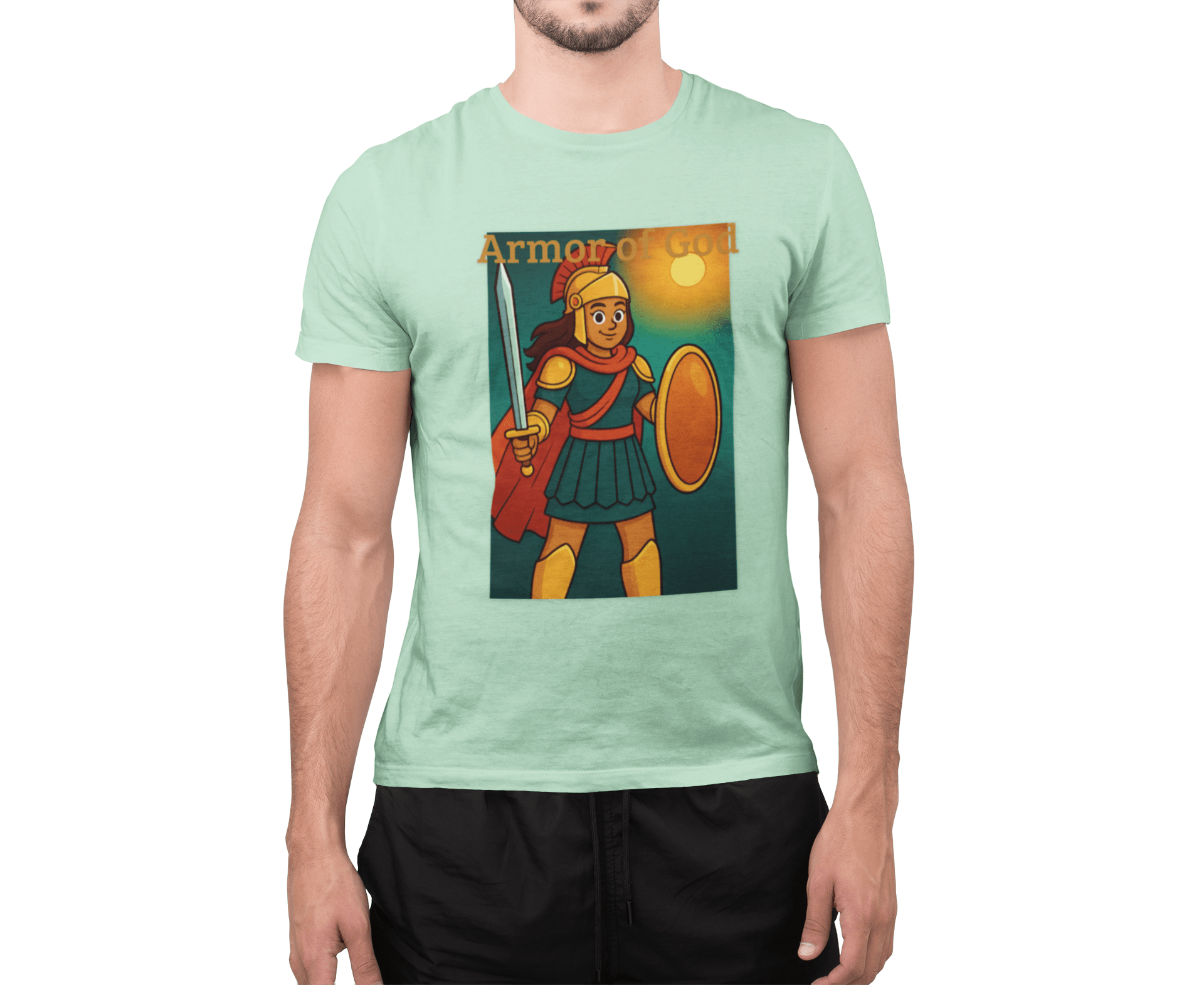 JKFstylez T-Shirt Unisex Warrior of God Short slv. Tee