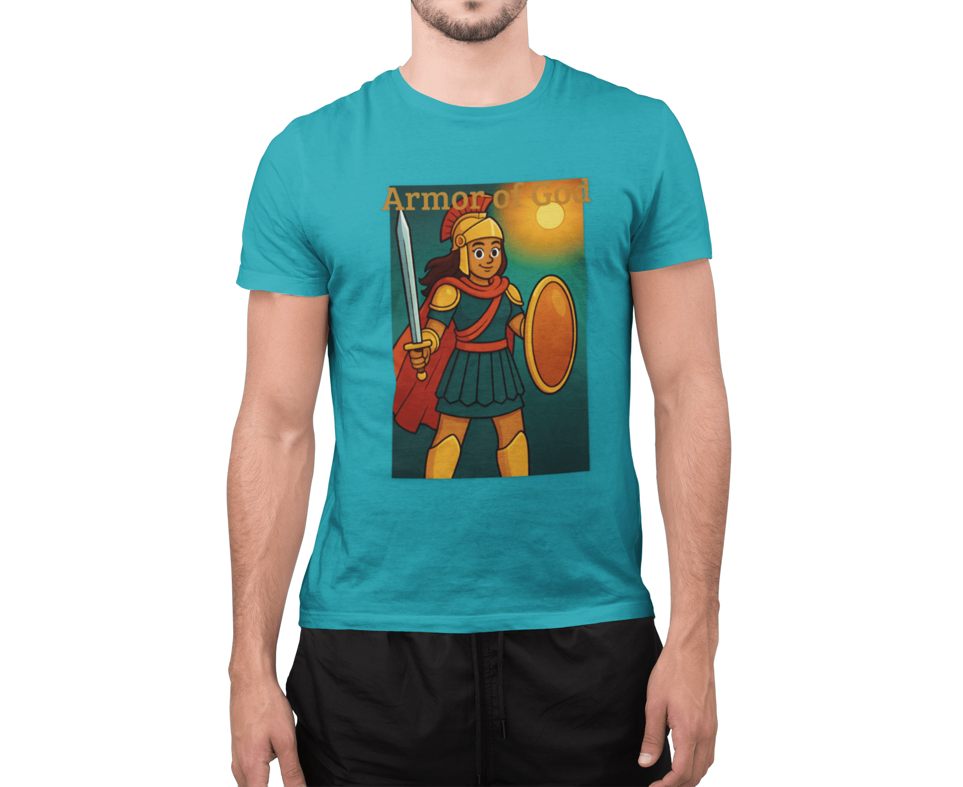 JKFstylez T-Shirt Unisex Warrior of God Short slv. Tee