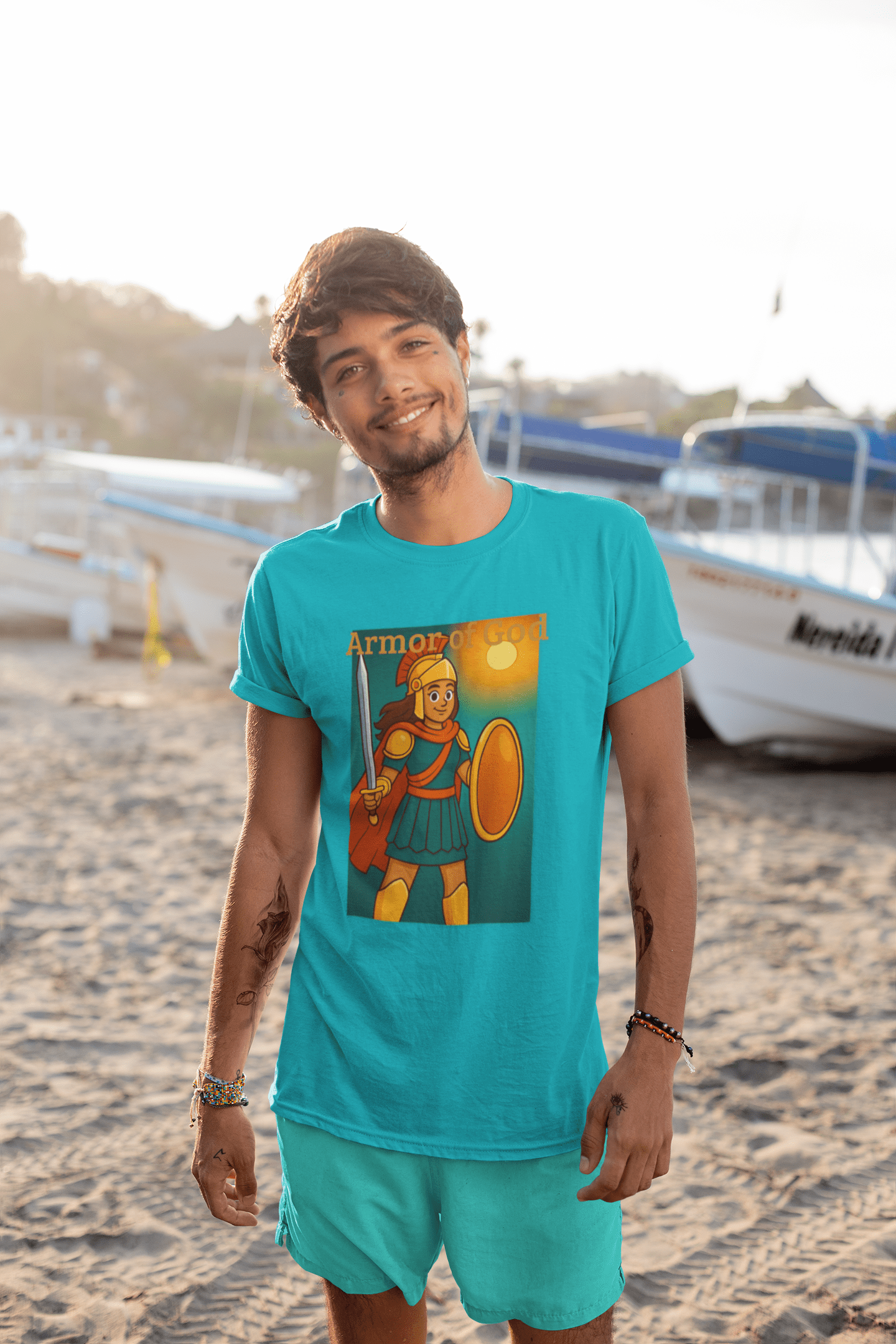 JKFstylez T-Shirt Unisex Warrior of God Short slv. Tee