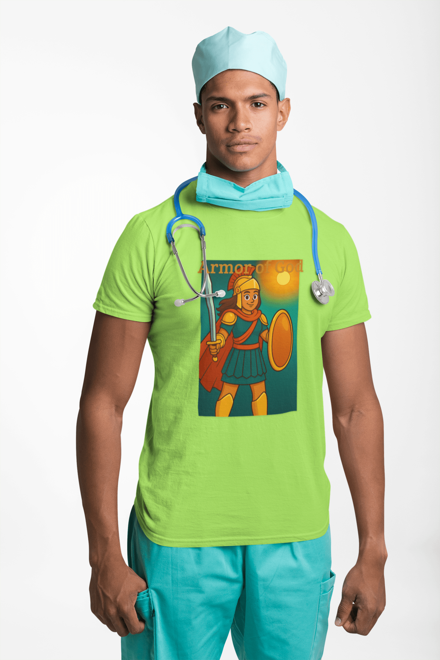 JKFstylez T-Shirt Unisex Warrior of God Short slv. Tee