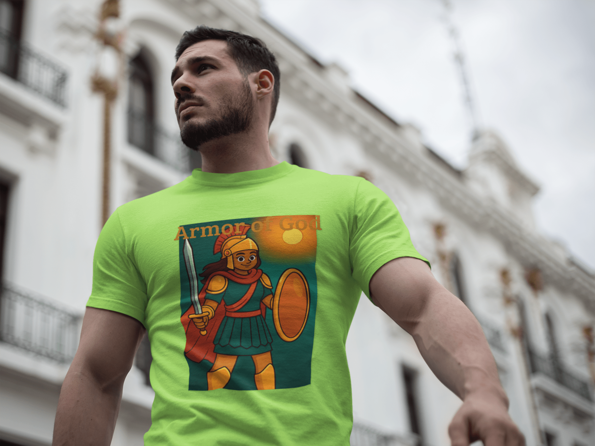 JKFstylez T-Shirt Unisex Warrior of God Short slv. Tee